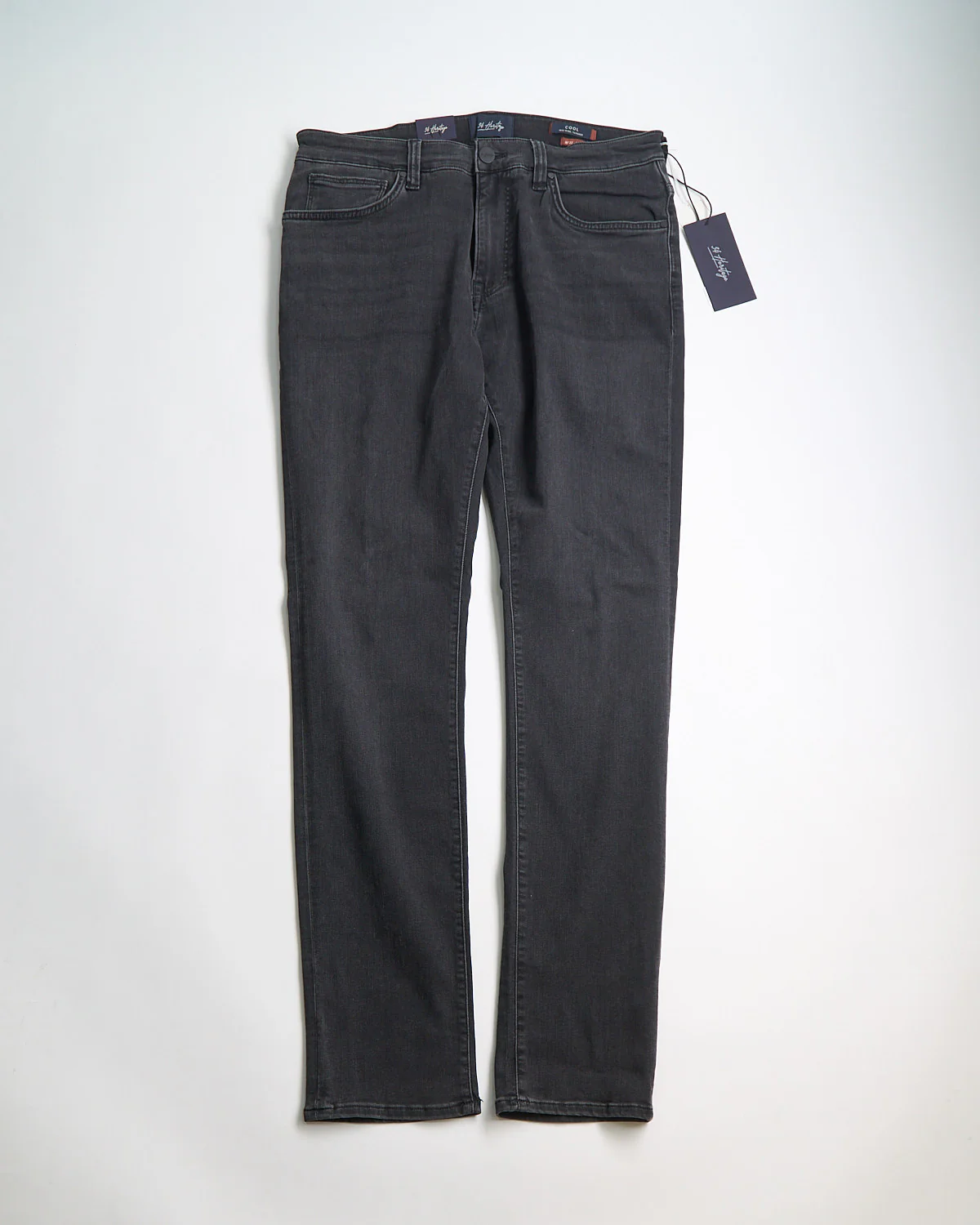 Dark Smoke Refined ' Cool' Fit Slim Stretch Jeans - Image 7