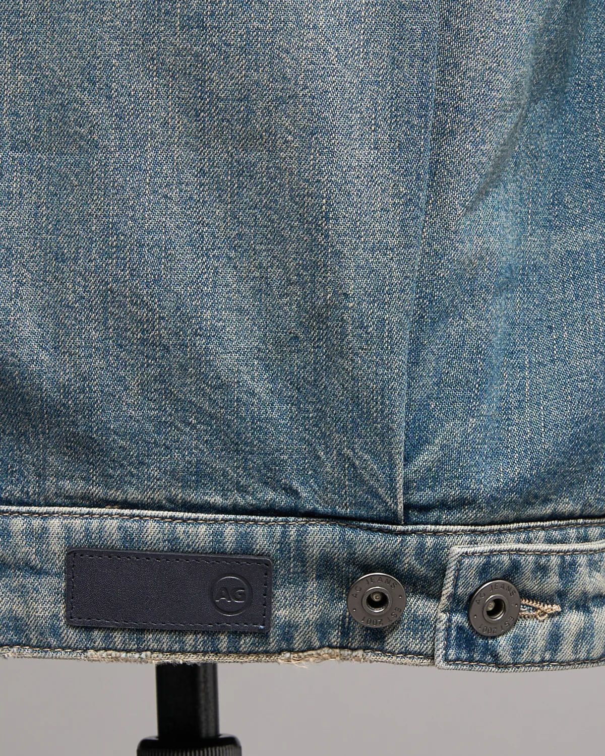 Philip Zip Contrast Collar Denim Jacket - Image 6