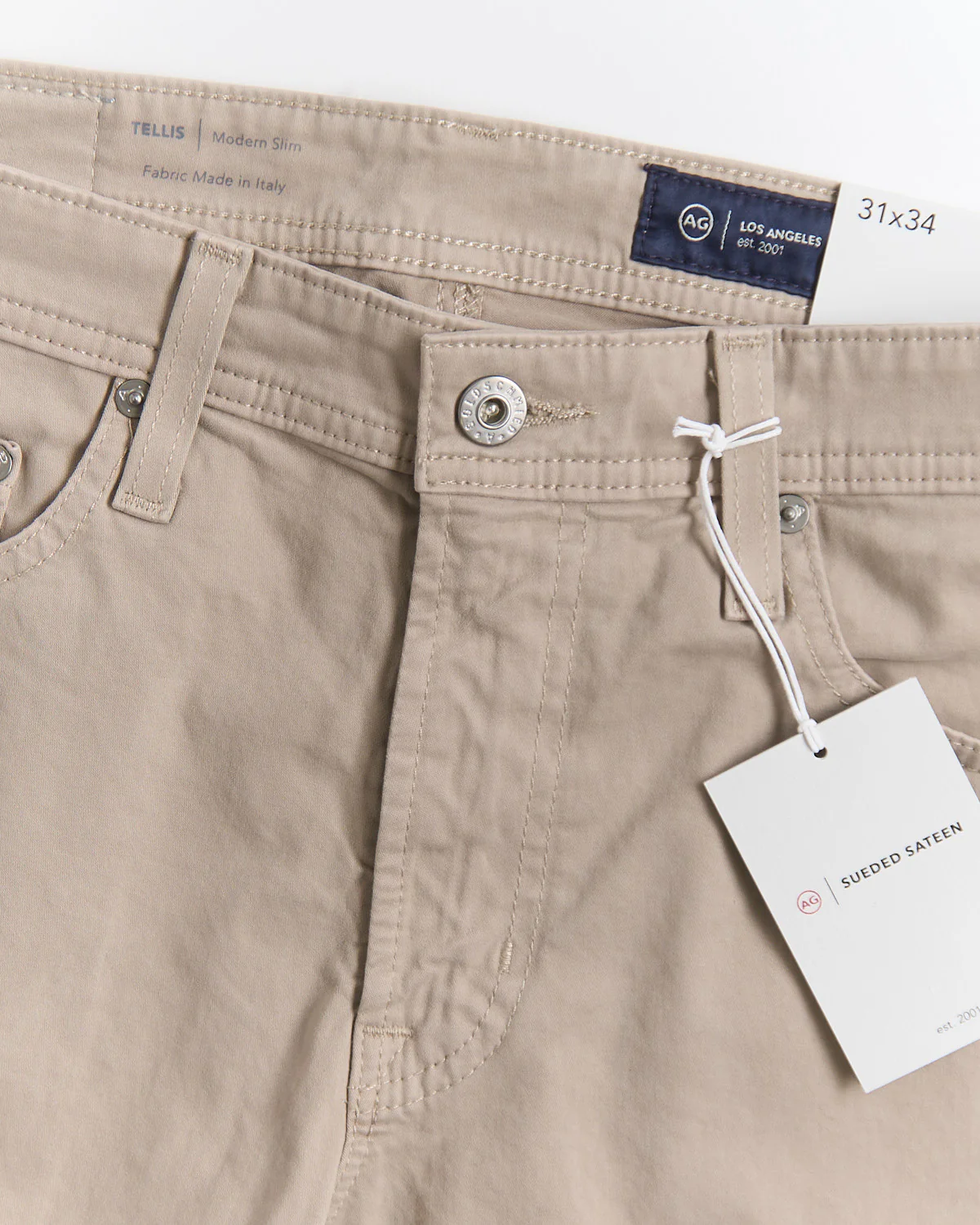 Tellis Desert Stone Brushed Cotton Pants - Image 4