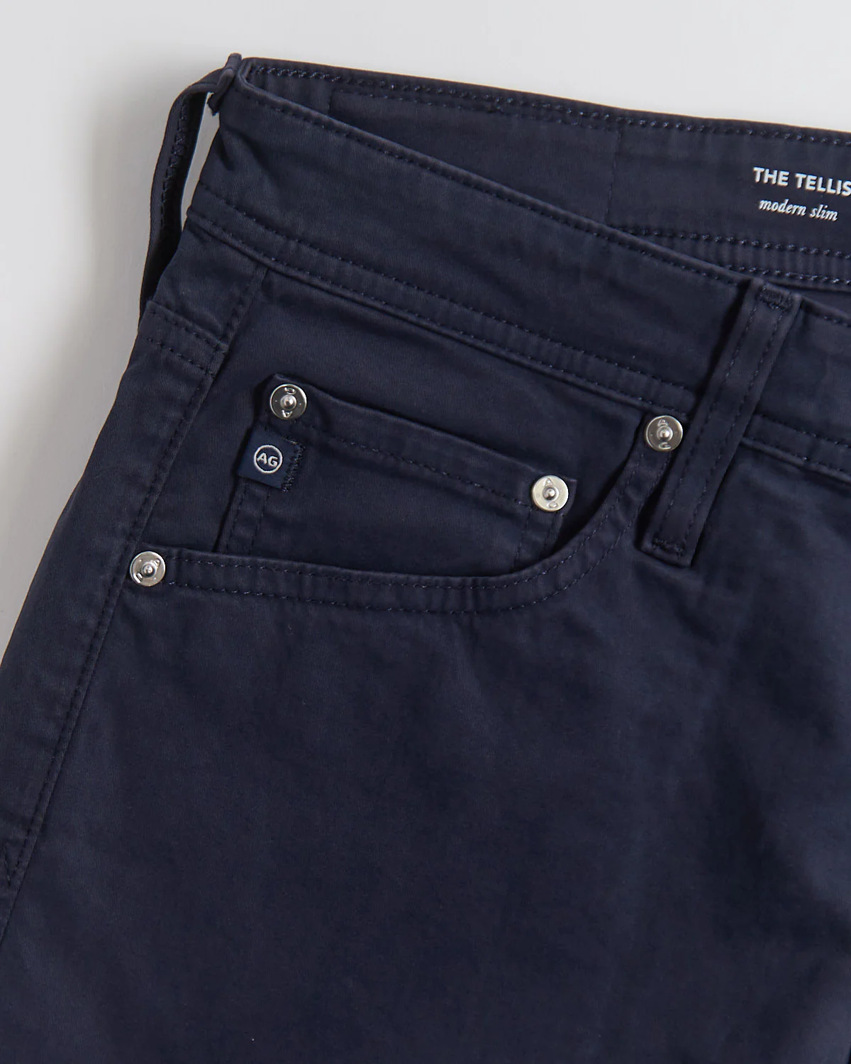 Tellis New Navy Brushed Cotton Pants - Image 2