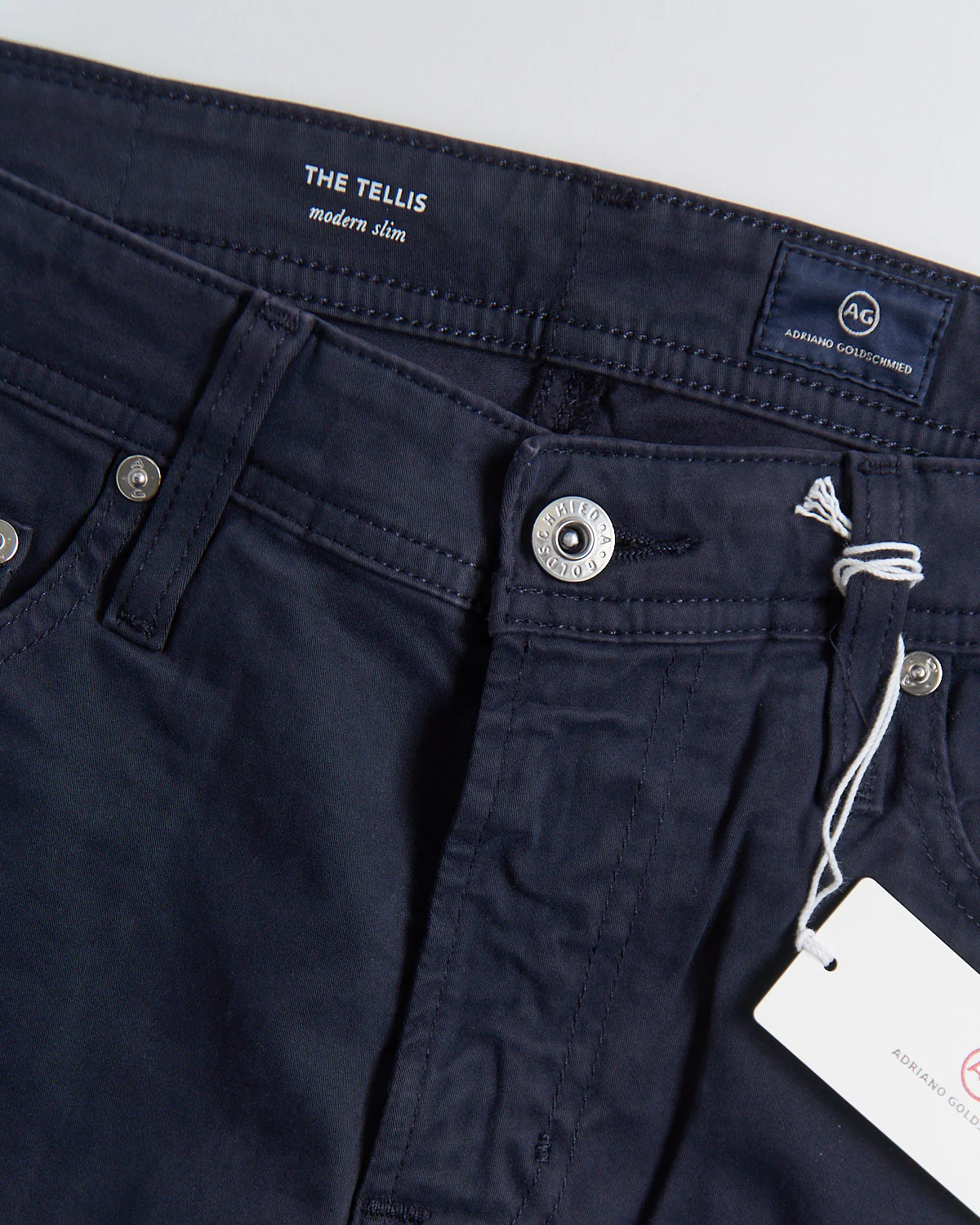 Tellis New Navy Brushed Cotton Pants - Image 4
