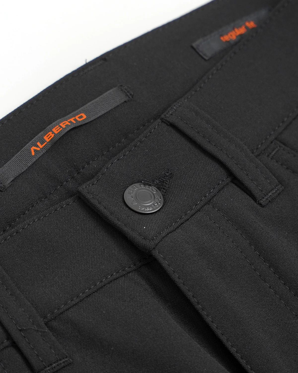 Black 'Pipe' Regular Slim Fit Ceramica 5 Pocket Tech Dress Pants - Image 4