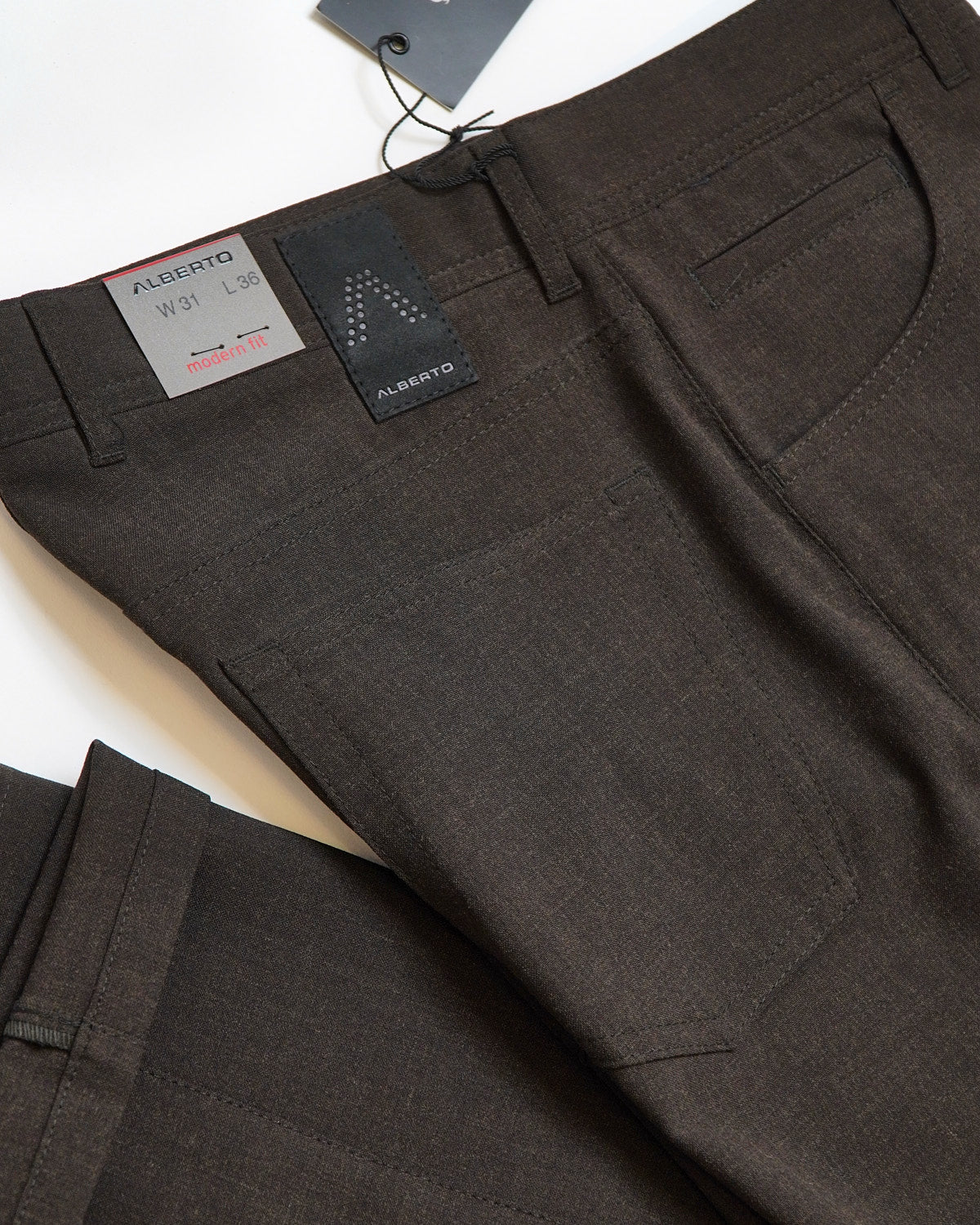 Chocolate 'Stone' Modern Fit Ceramica 5 Pocket Tech Dress Pants - Image 7
