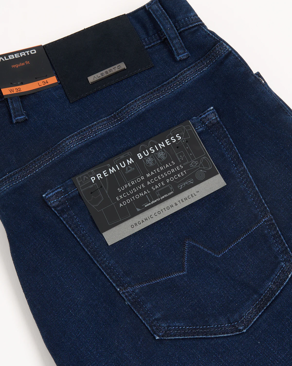 Cotton & Tencel Premium Business Denim Jeans - Image 4