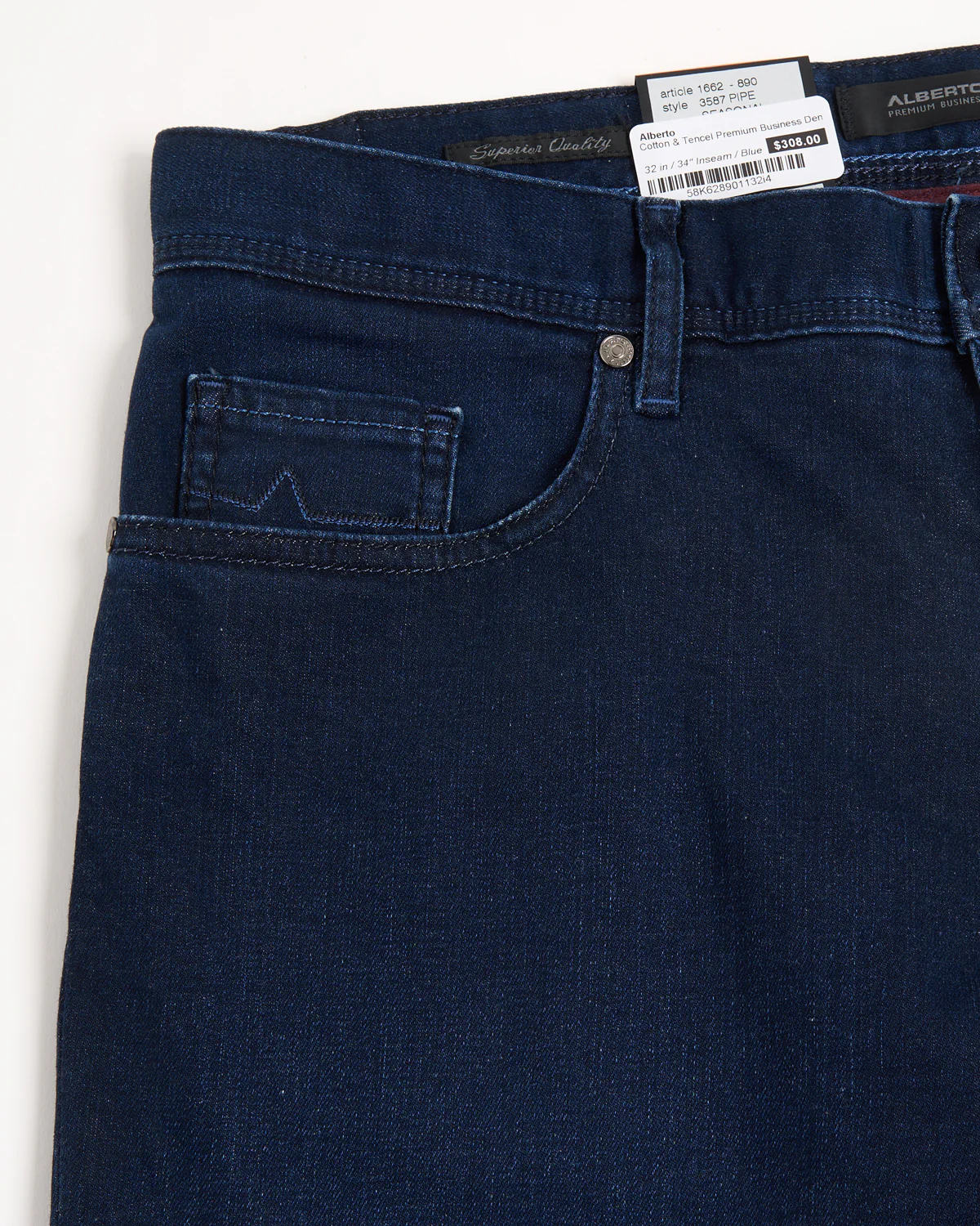Cotton & Tencel Premium Business Denim Jeans - Image 5