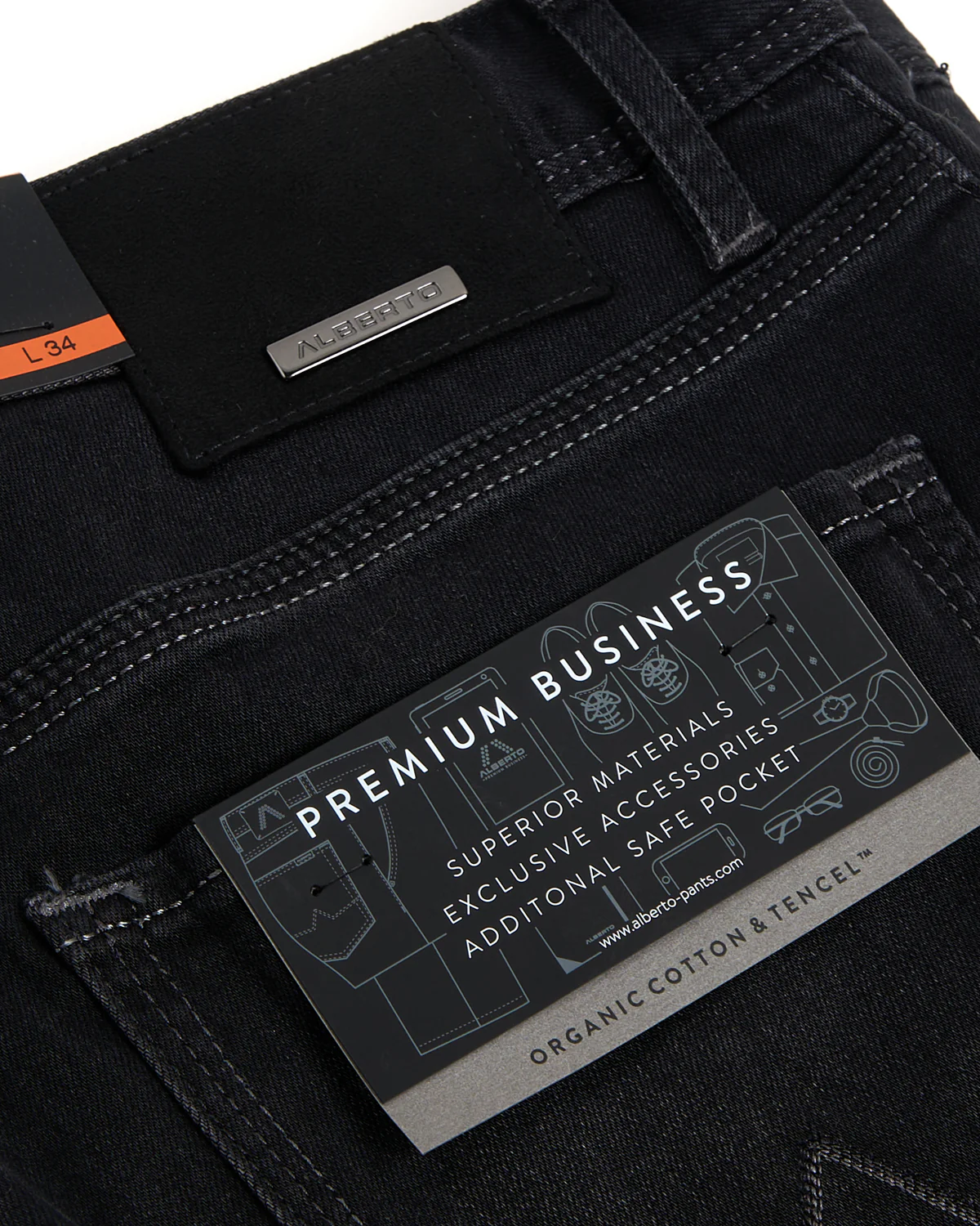 Cotton & Tencel Premium Business Denim Jeans - Image 2