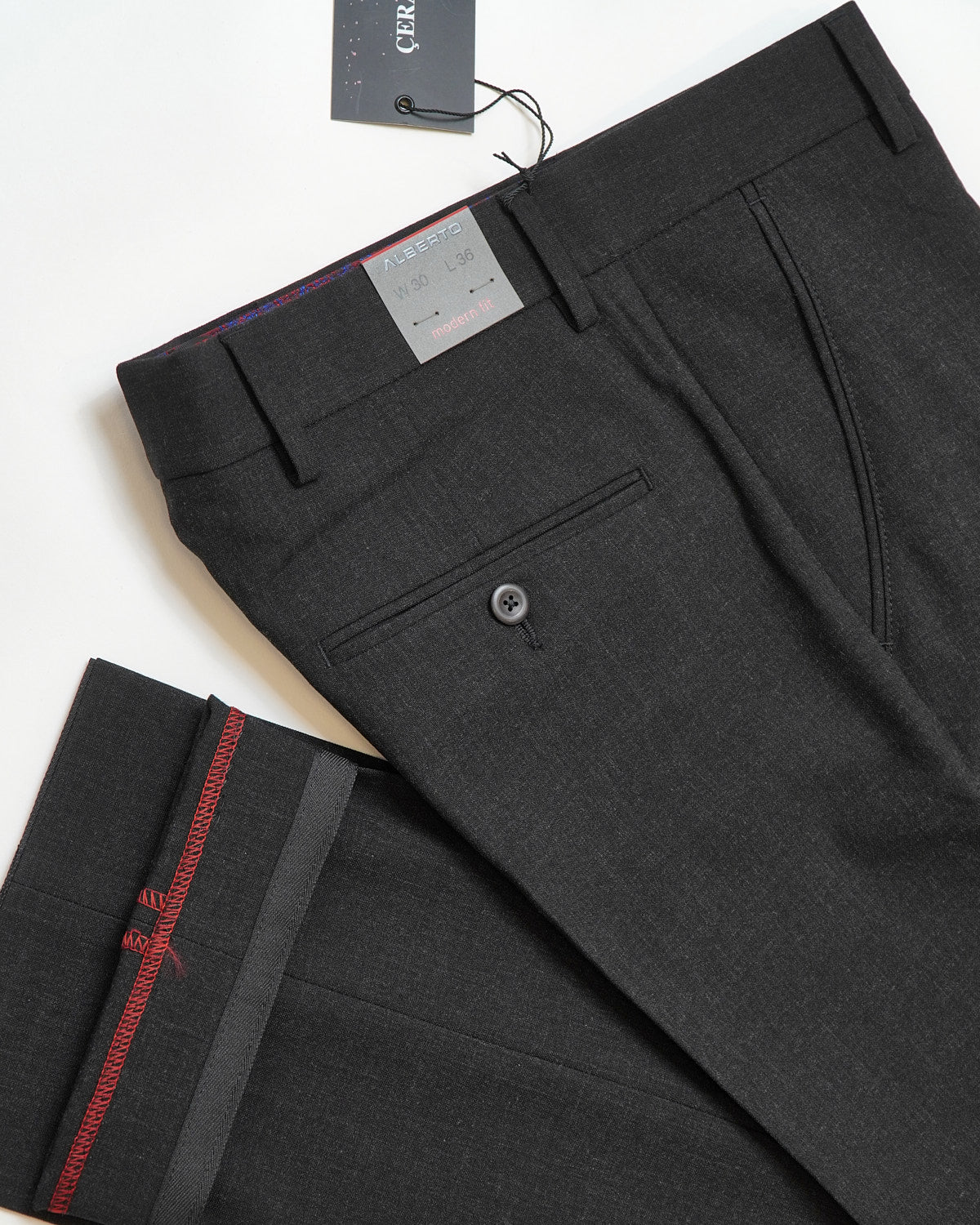 George Charcoal Ceramica Dress Pant - Image 7