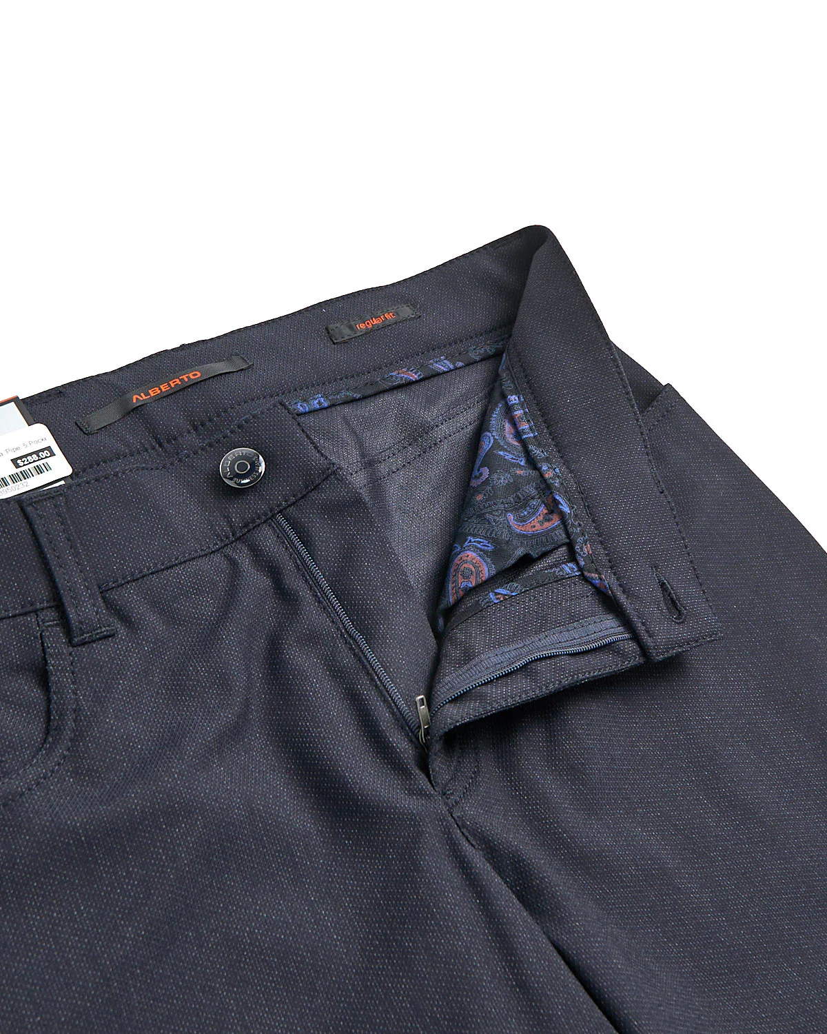 Navy Two Tone Ceramica 'Pipe' 5 Pocket Dressy Pants - Image 3