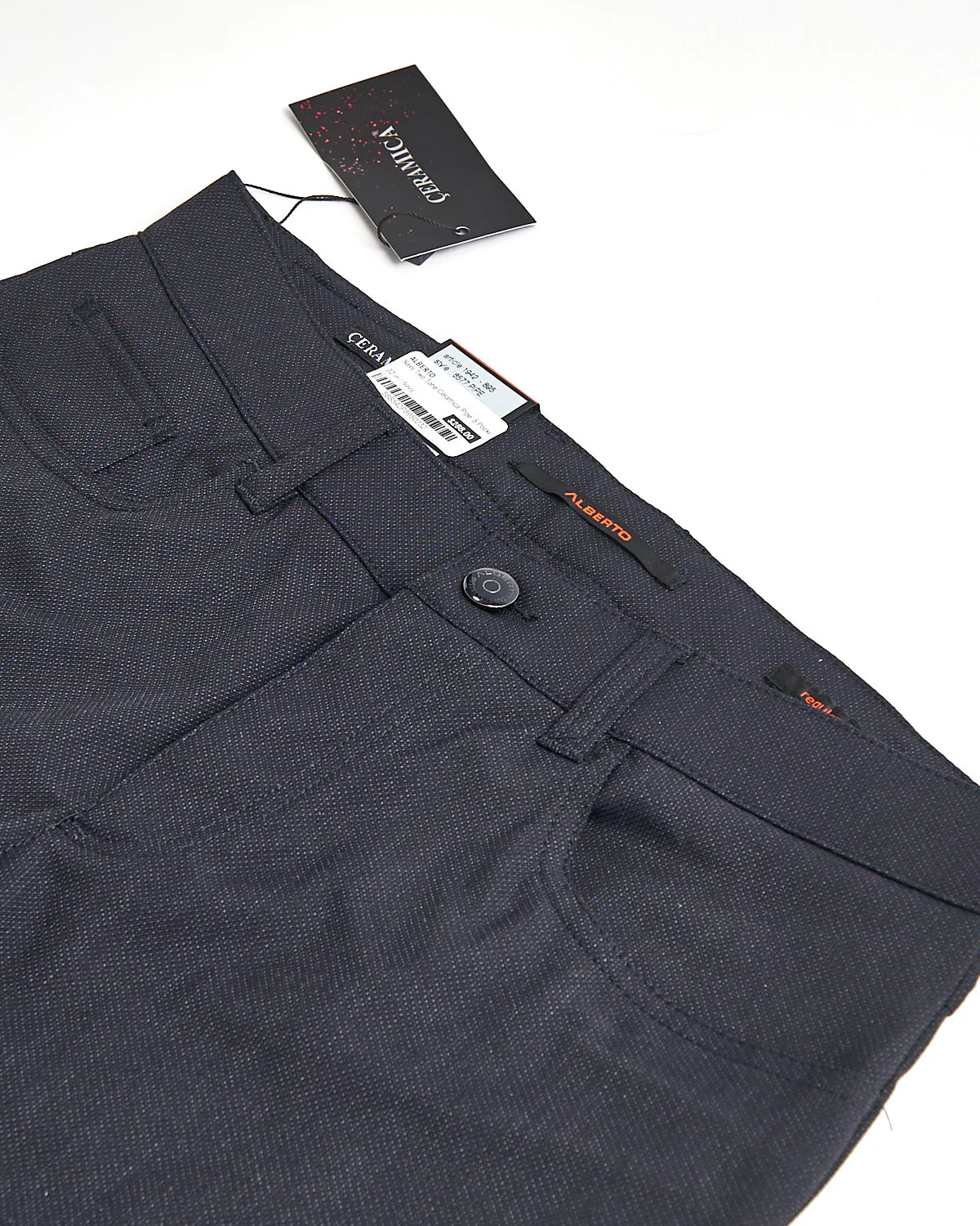Navy Two Tone Ceramica 'Pipe' 5 Pocket Dressy Pants - Image 4