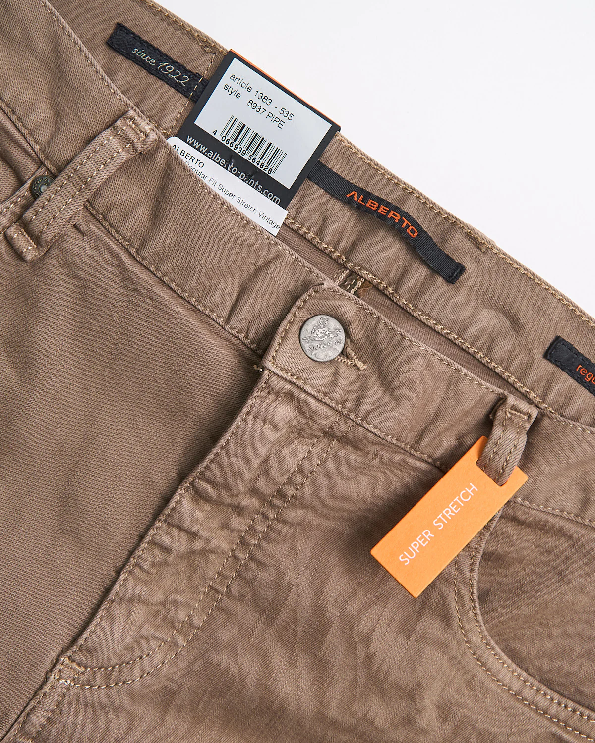 'Pipe' Regular Fit Super Stretch Vintaged Denim - Image 3