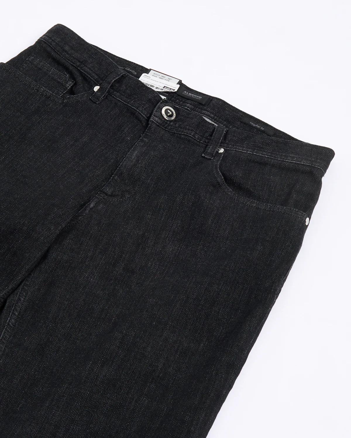 Premium Business Denim Black Rinsed Stretch Jeans - Image 6