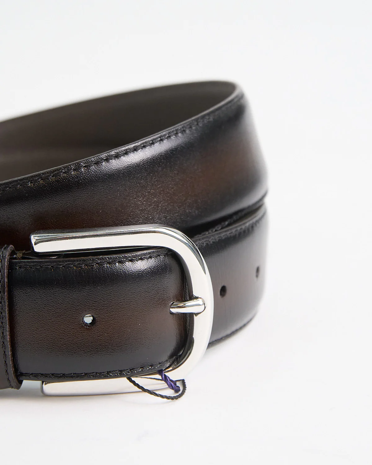 Burnished Edge Brown Dress Belt - Image 11