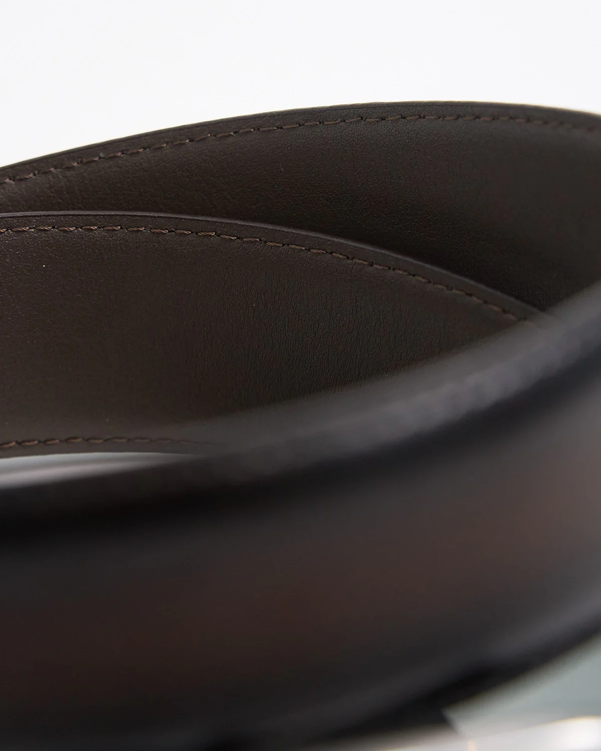 Burnished Edge Brown Dress Belt - Image 2