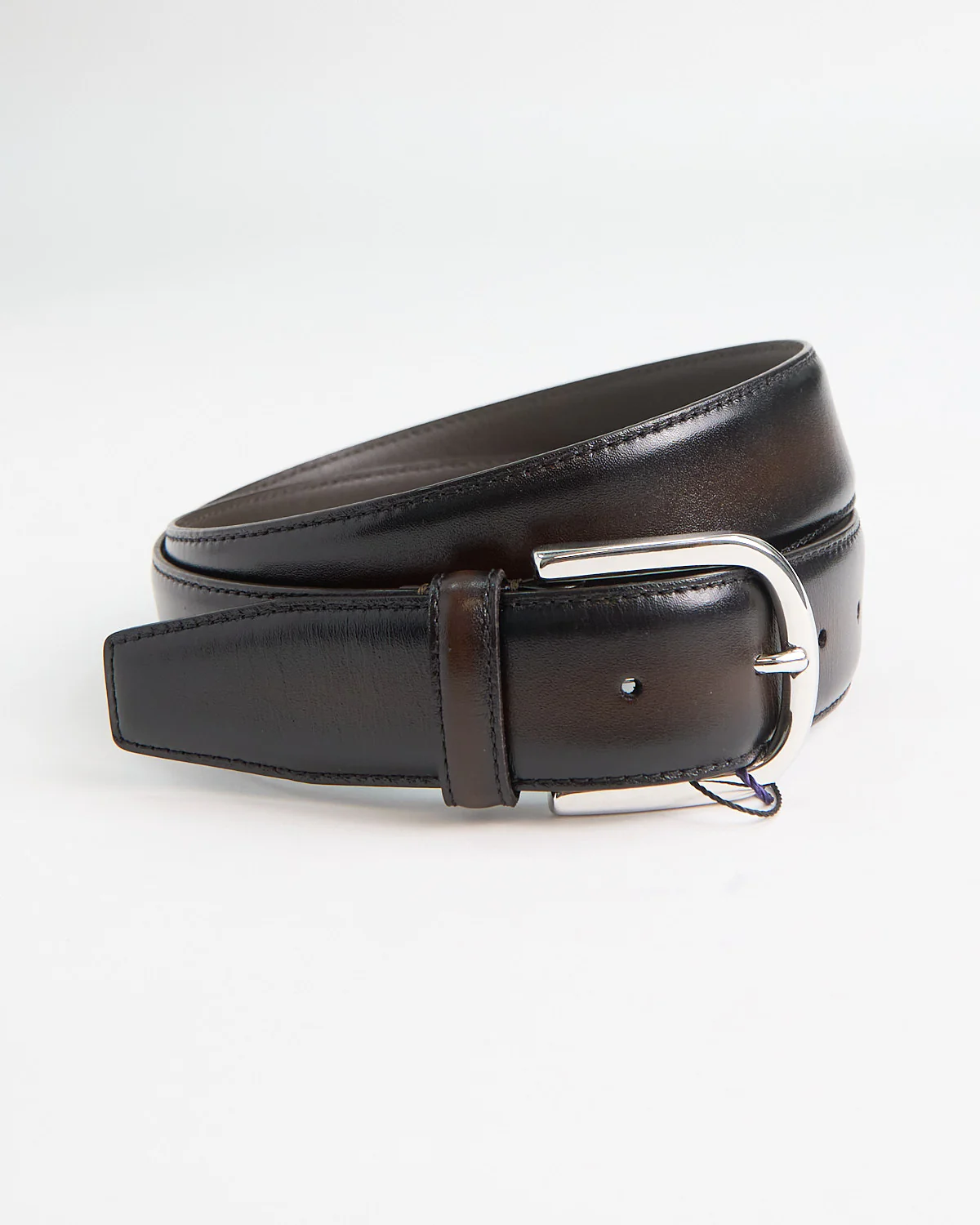 Burnished Edge Brown Dress Belt - Image 7