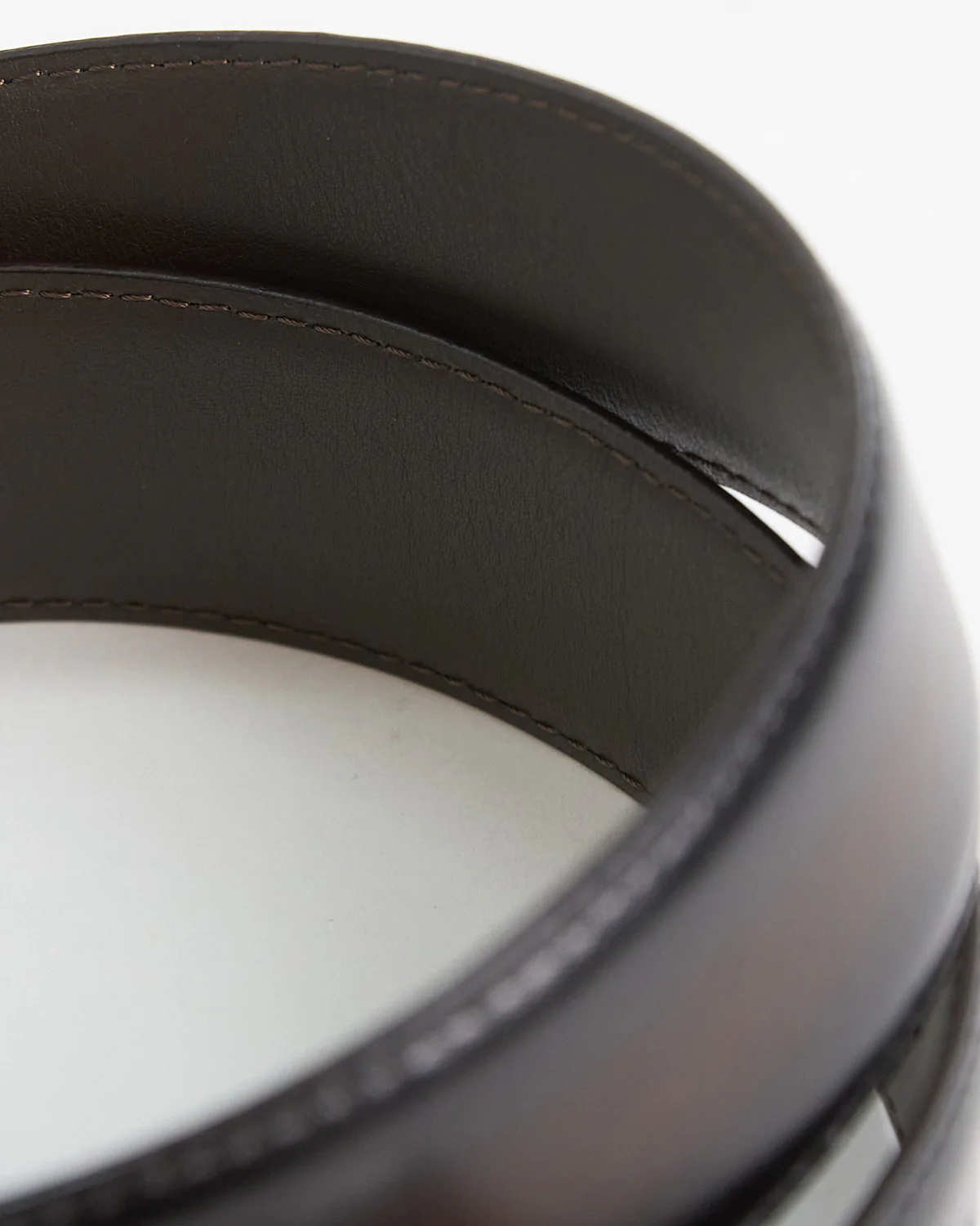 Burnished Edge Brown Dress Belt - Image 8