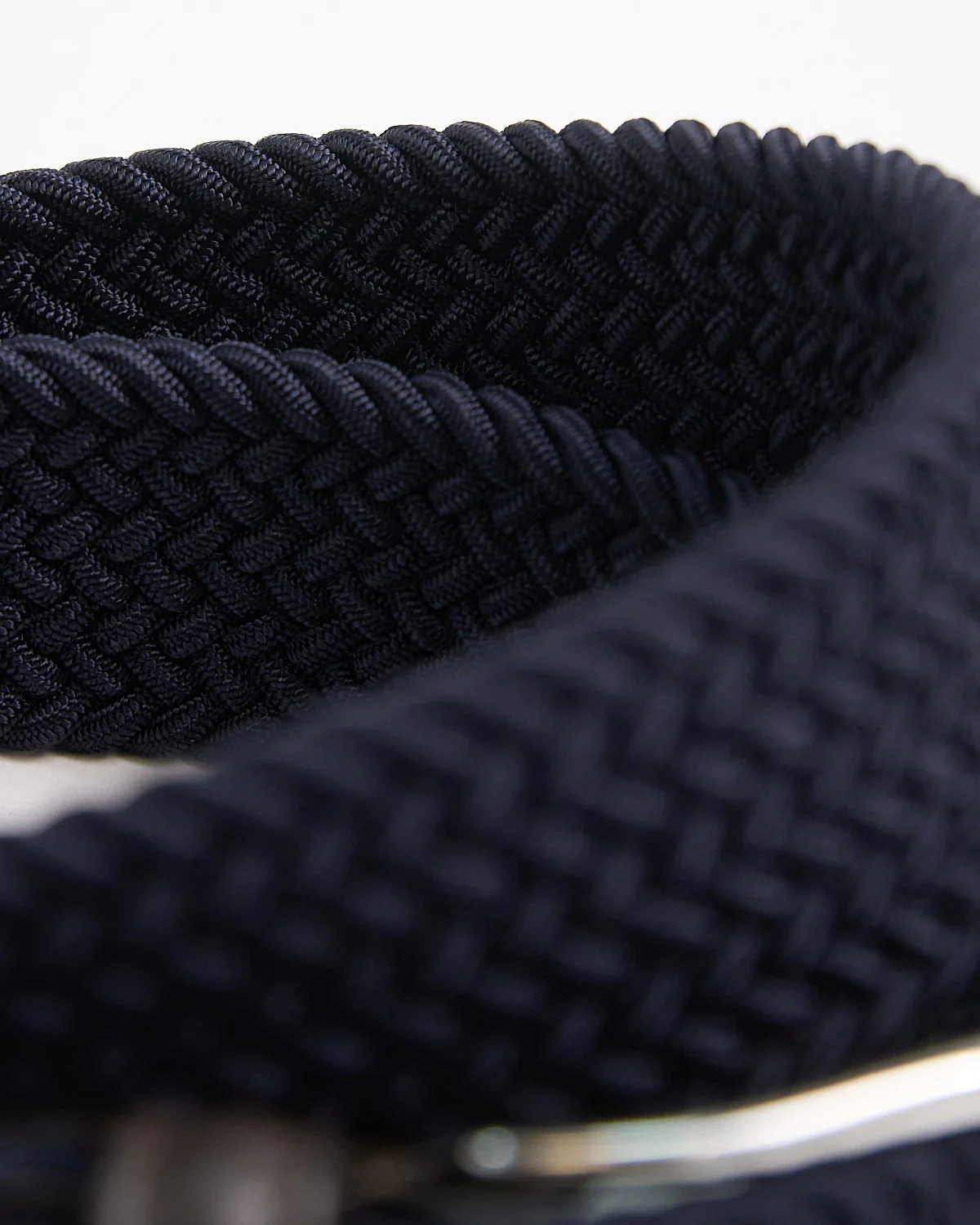 Signature Braided Stretch Navy Cotton Belt - Image 3