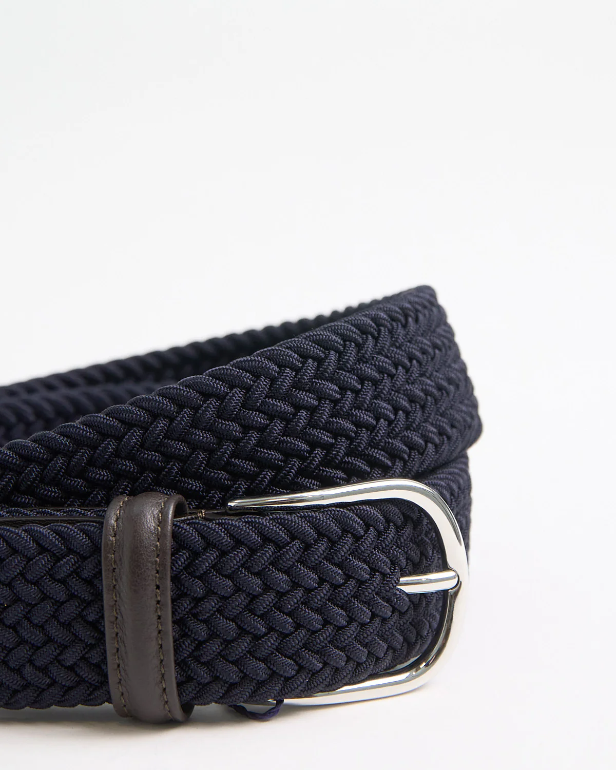 Signature Braided Stretch Navy Cotton Belt - Image 5