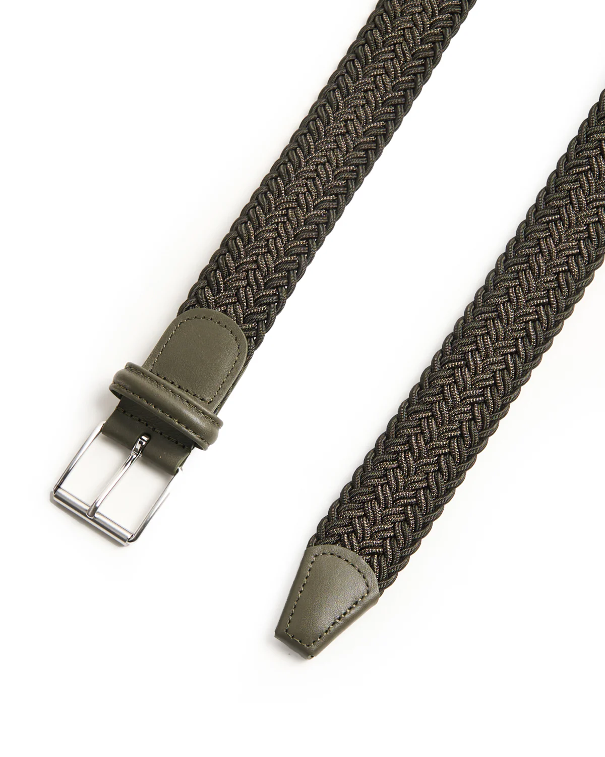 Two Tone Braided Stretch Belt - Image 2