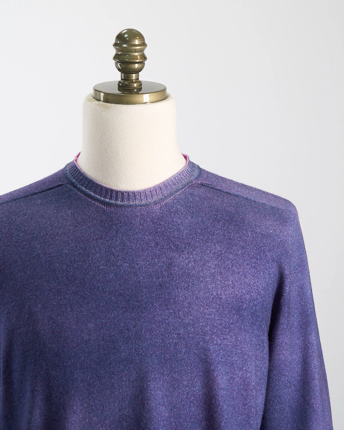 Reversable  Double Airbrush, 15 Gauge, 100% Merino,  Crewneck Sweater - Image 2