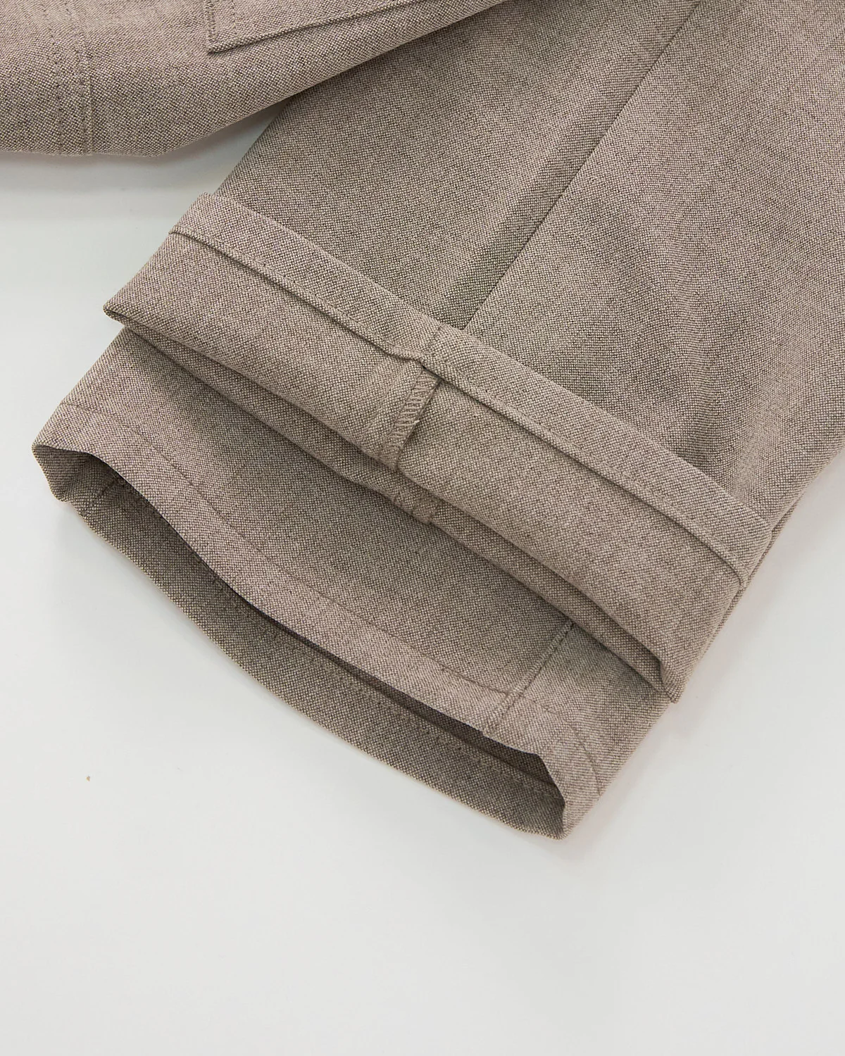 Beige 'Pipe' Regular Slim Fit Ceramica 5 Pocket Tech Dress Pants - Image 4