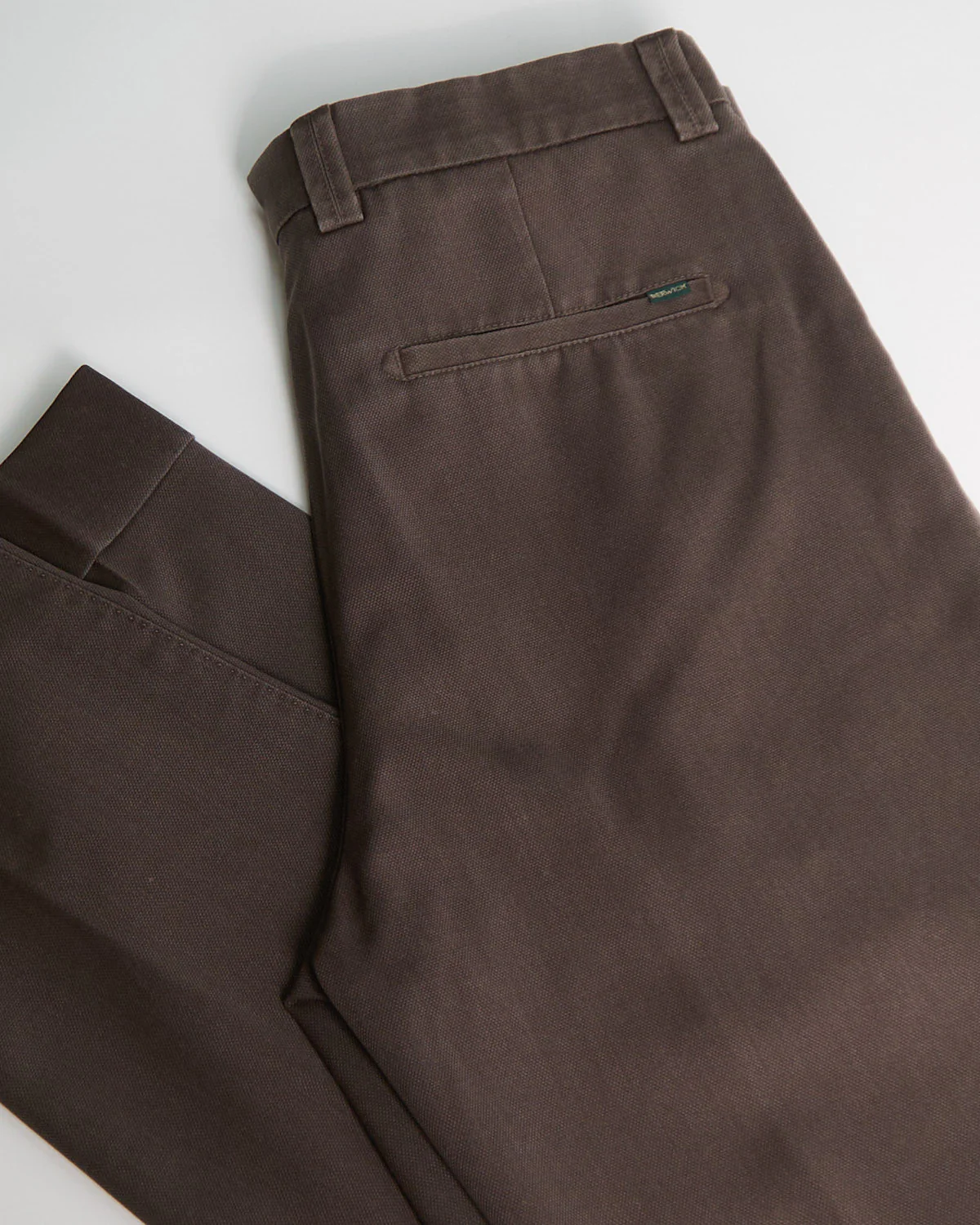 Dark Walnut 'Chaia' Relaxed Fit Frosted Wool Trousers - Image 5