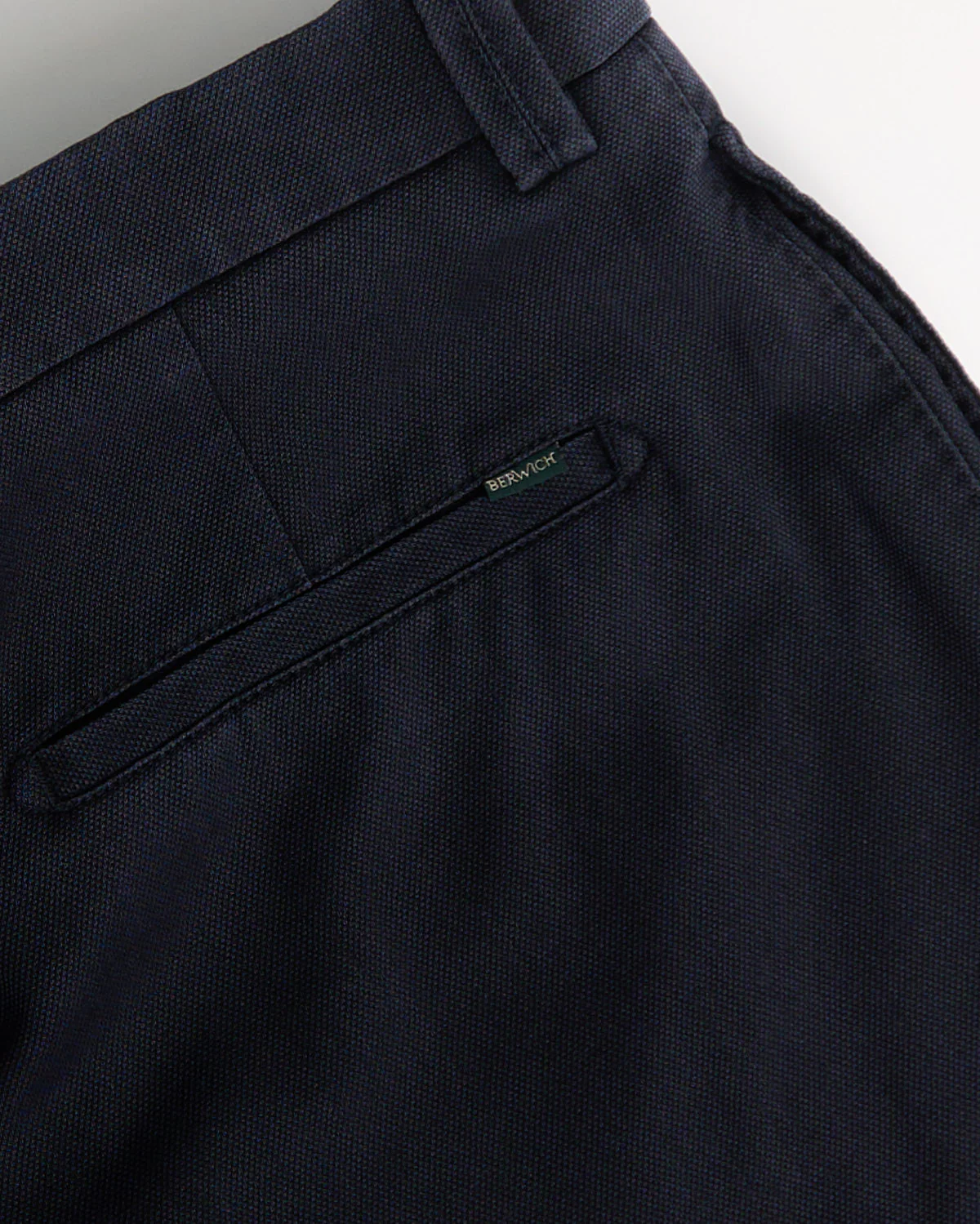 Midnight Navy 'Chaia' Relaxed Fit Frosted Wool Trousers - Image 3