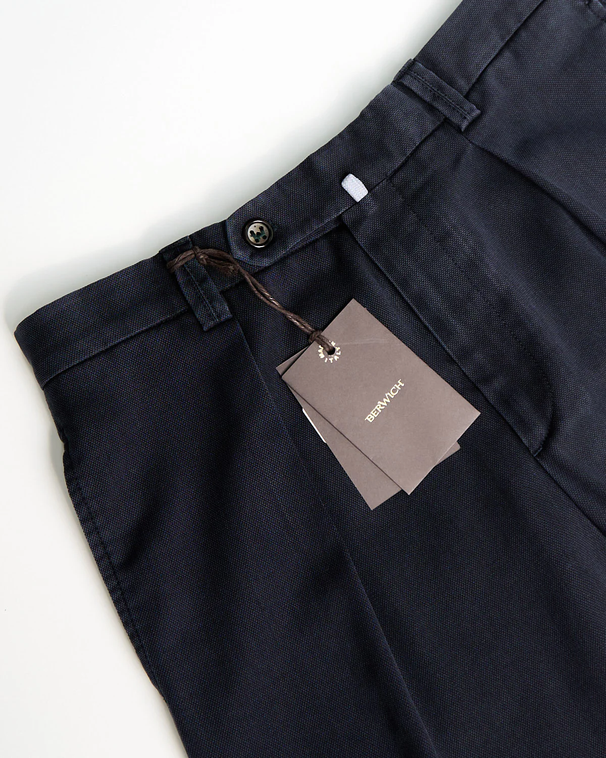Midnight Navy 'Chaia' Relaxed Fit Frosted Wool Trousers - Image 5