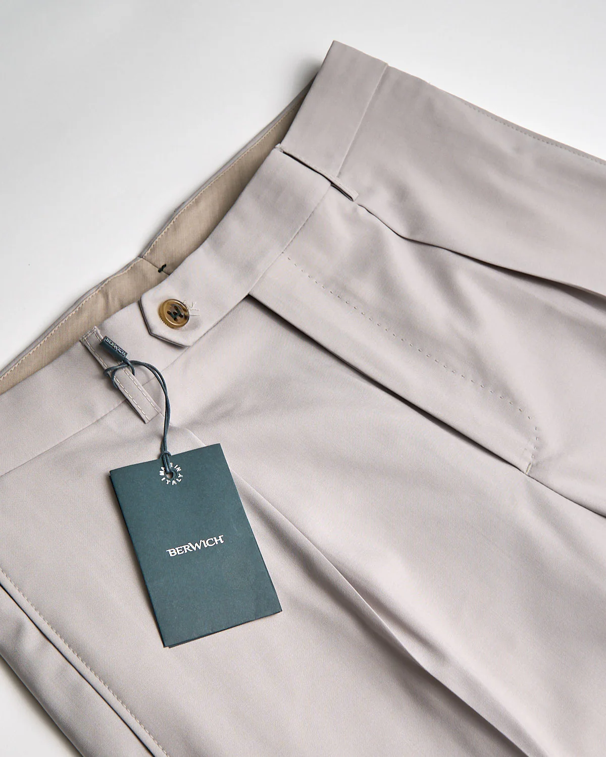 Stone 'Chaia' Relaxed Fit Wool Trousers - Image 3