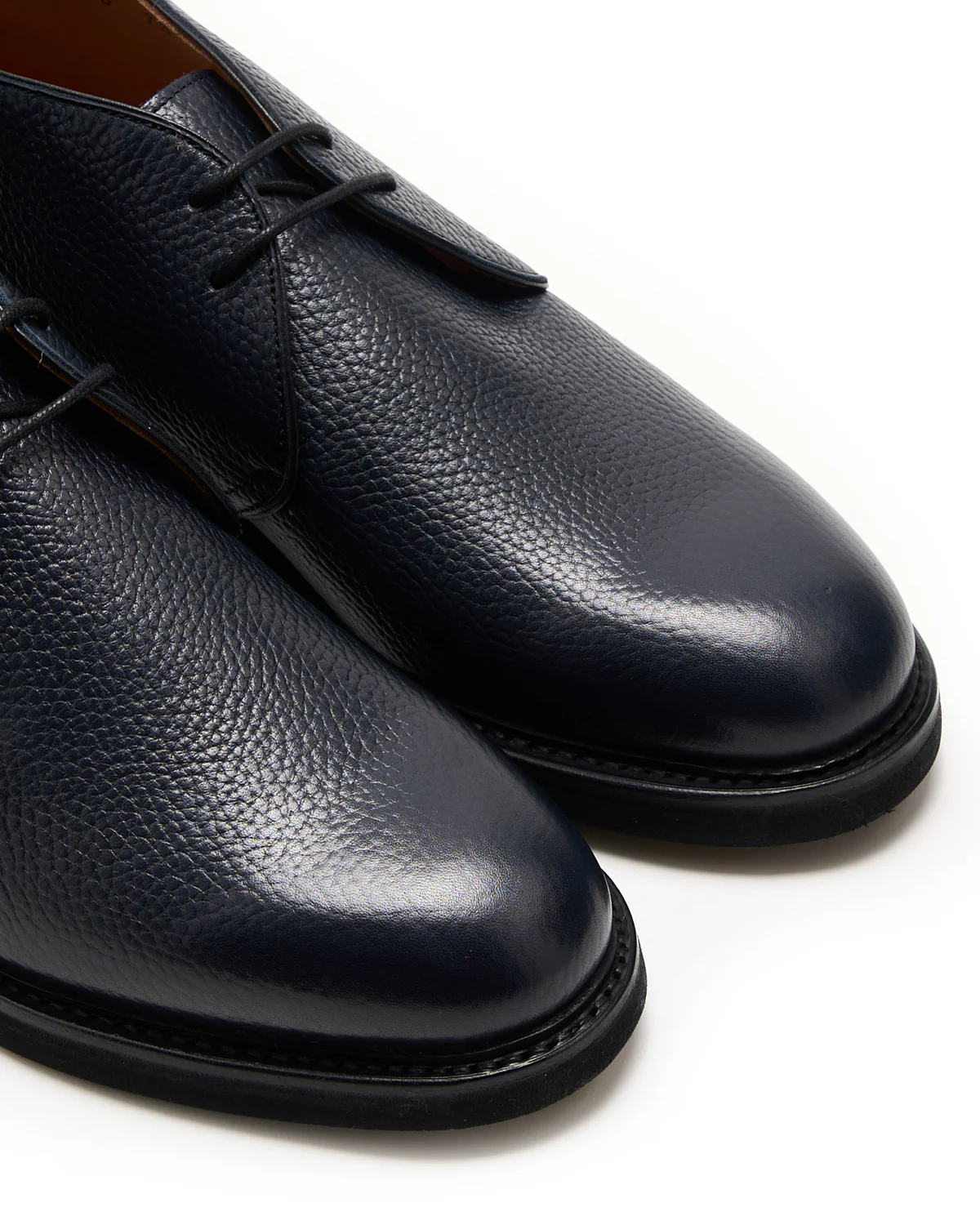 Navy Pebble Grain Chukka Boot - Image 5