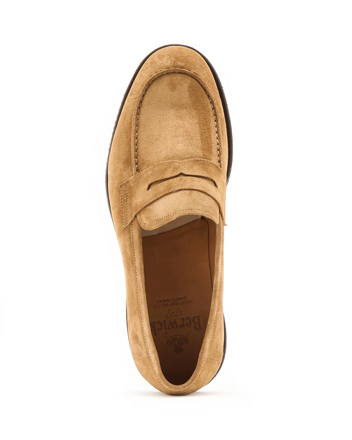 Sand Suede Rubber Sole Loafers - Image 3