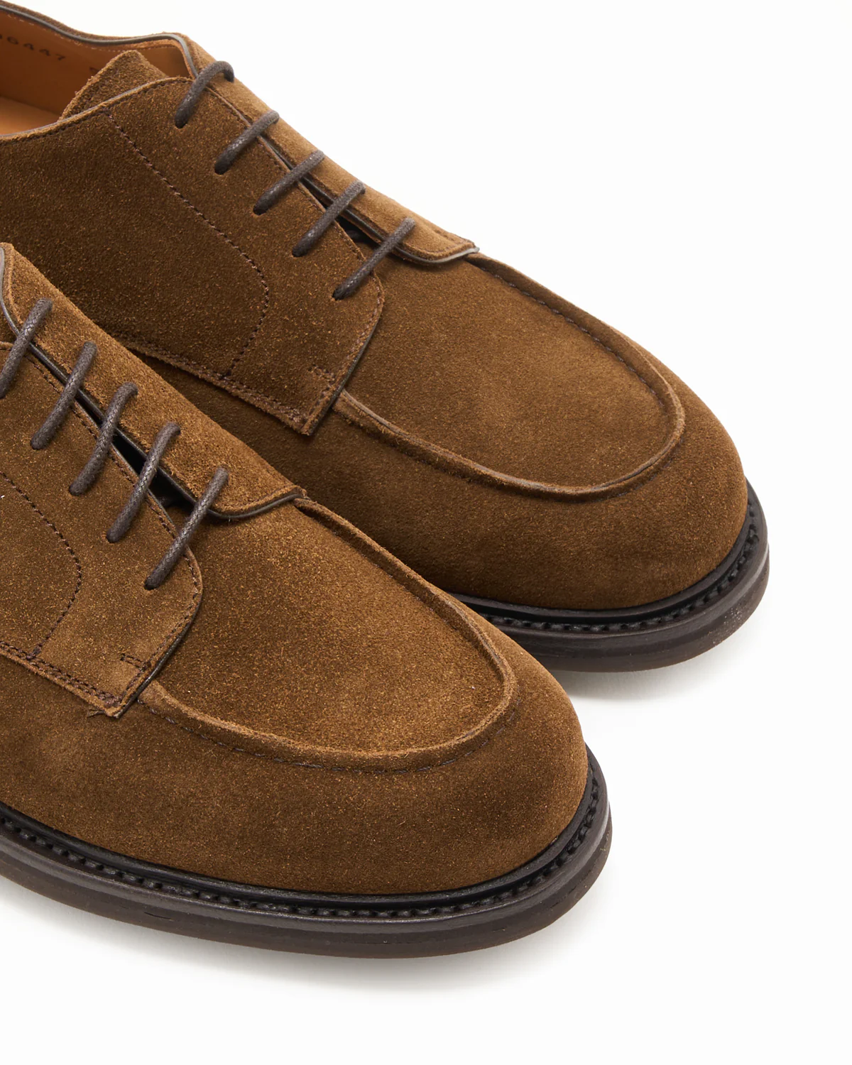 Snuff Suede Apron Toe Derby Shoe - Image 3