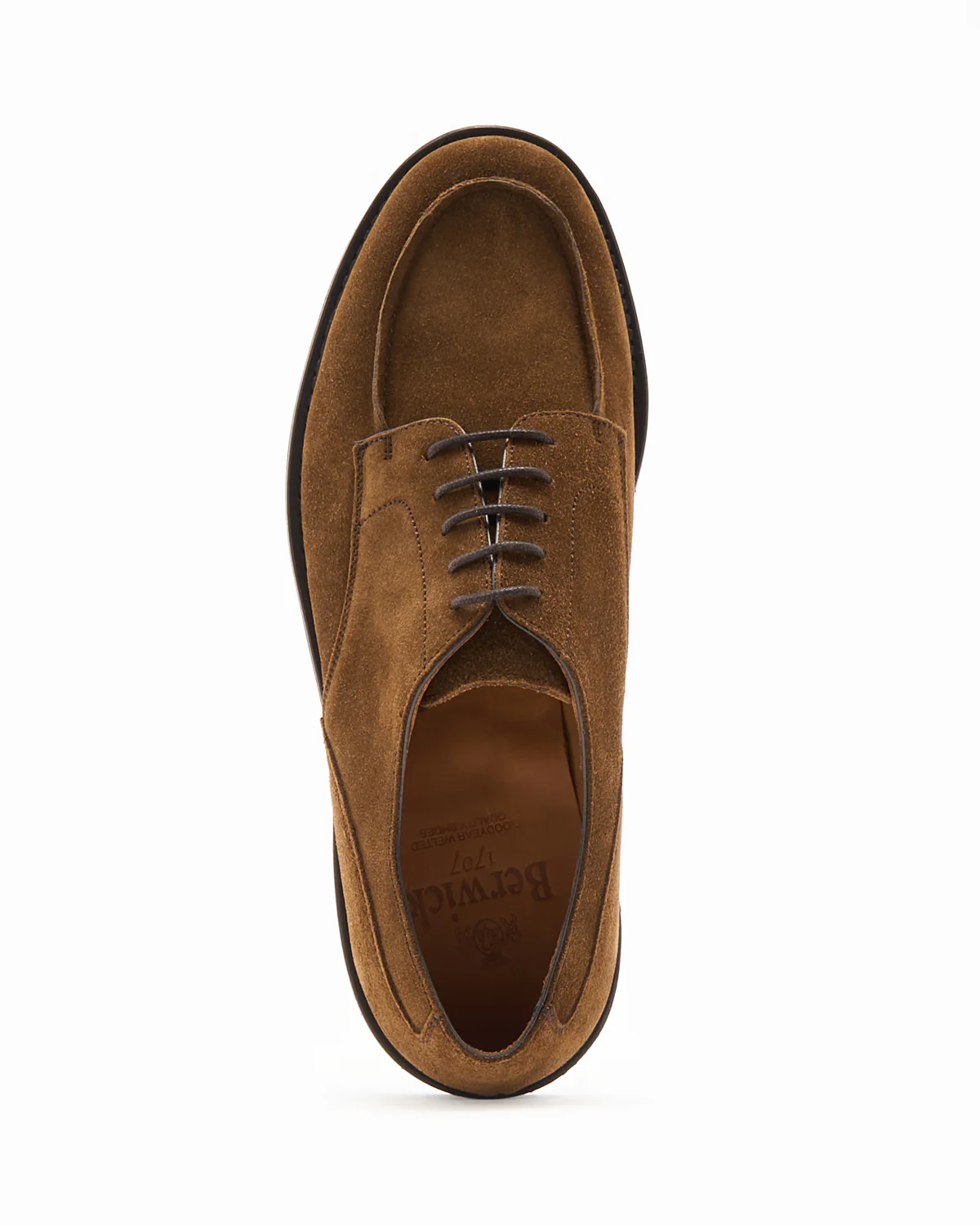 Snuff Suede Apron Toe Derby Shoe - Image 5