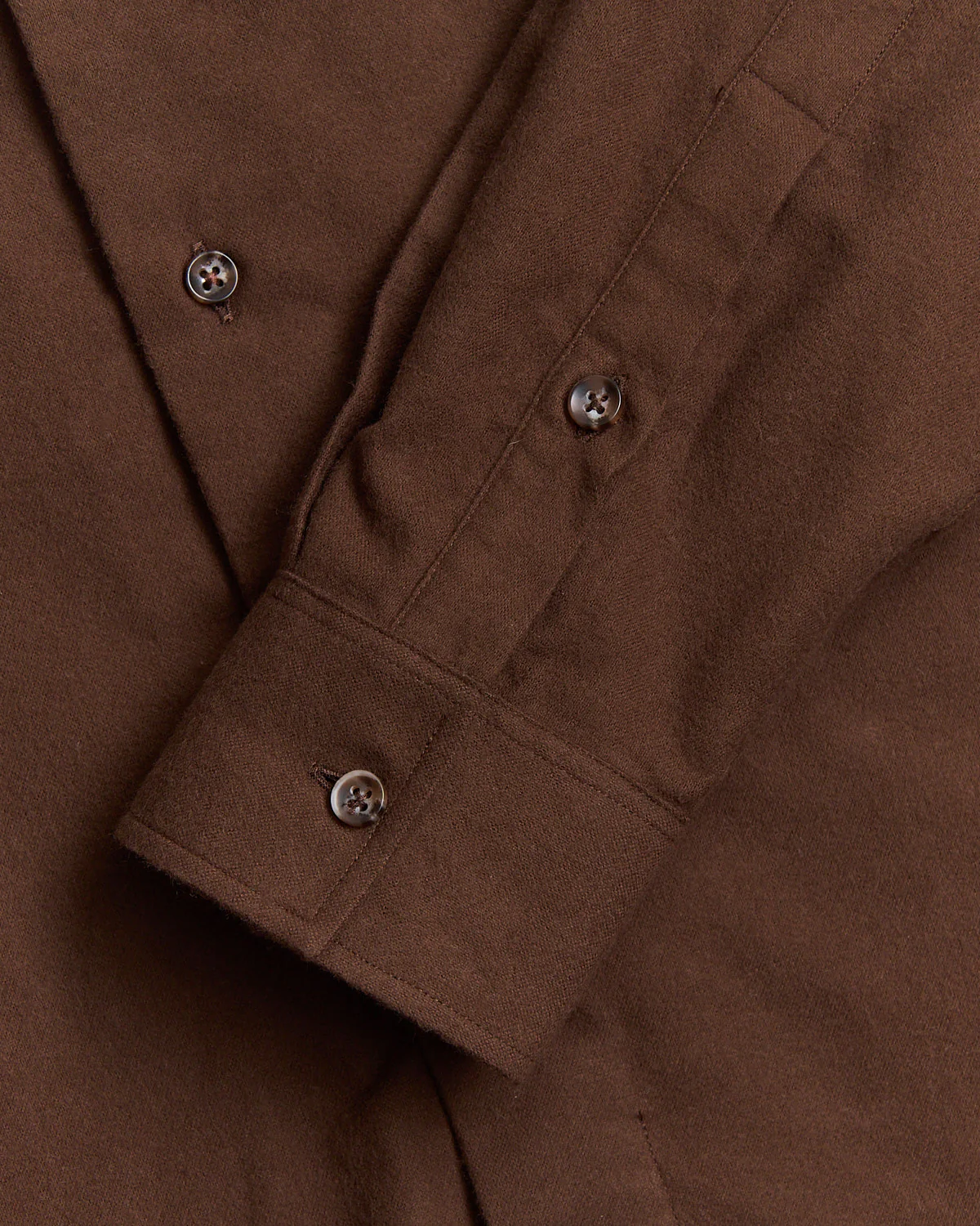 2 Ply Lofty Brown Solid Flannel Shirt - Image 3