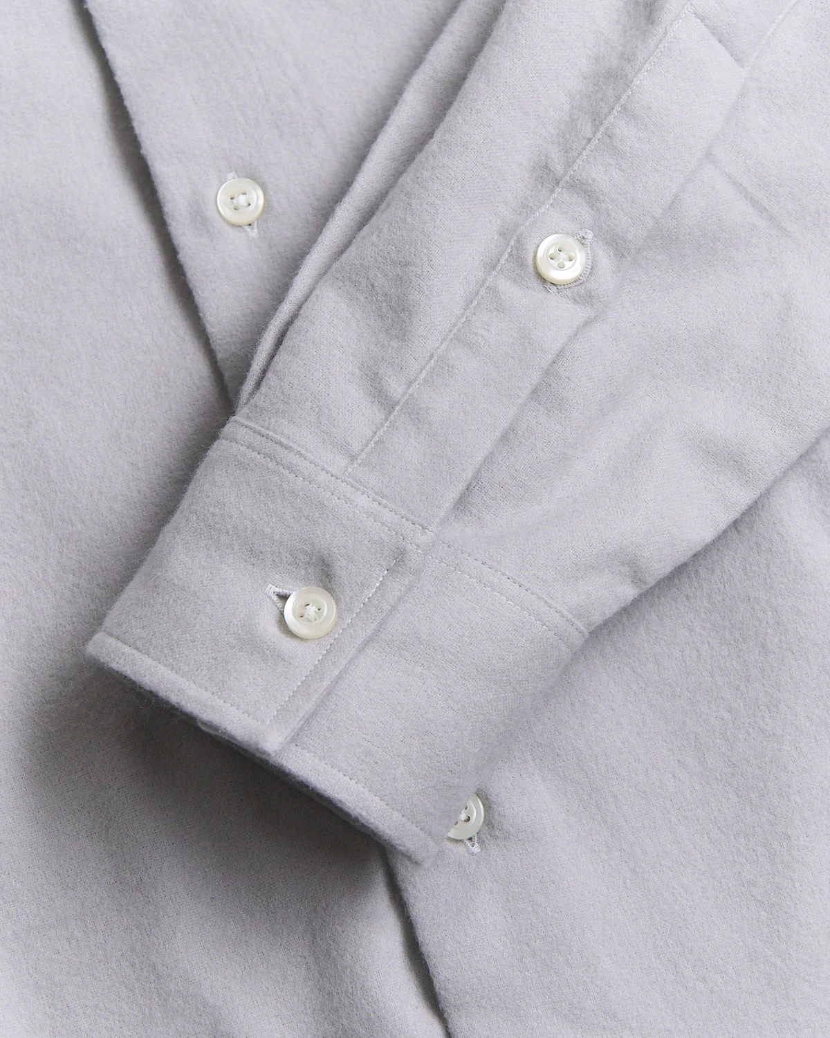 2 Ply Lofty Grey Solid Flannel Shirt - Image 3