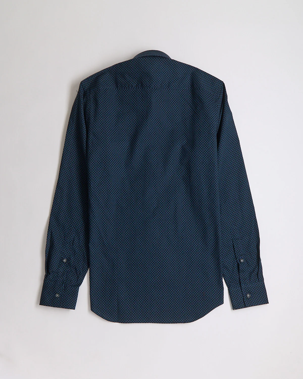 Japanese Printed Checkerboard Chambray Shirt - Image 4