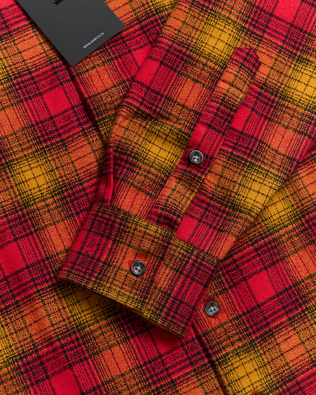 'Mammoth Flannel' Cayenne Plaid Crepe Flannel Shirt - Image 3