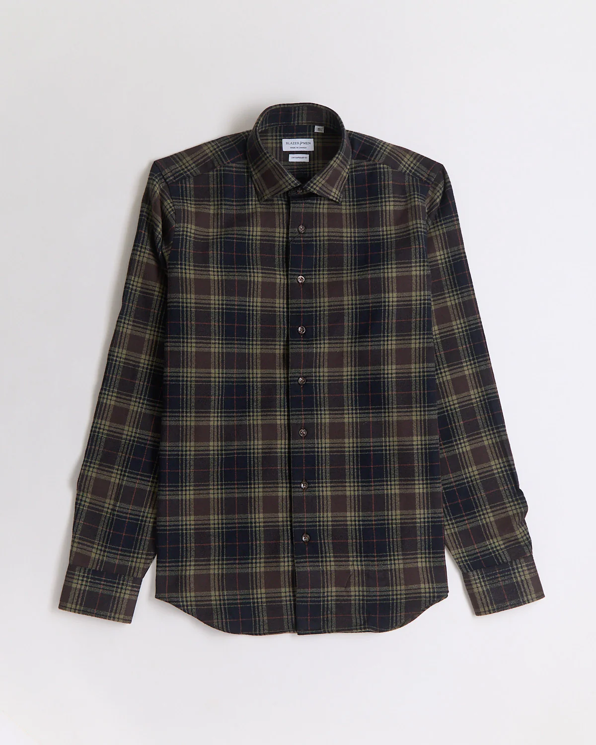 'Mammoth Flannel' Coffee Plaid Crepe Flannel Shirt