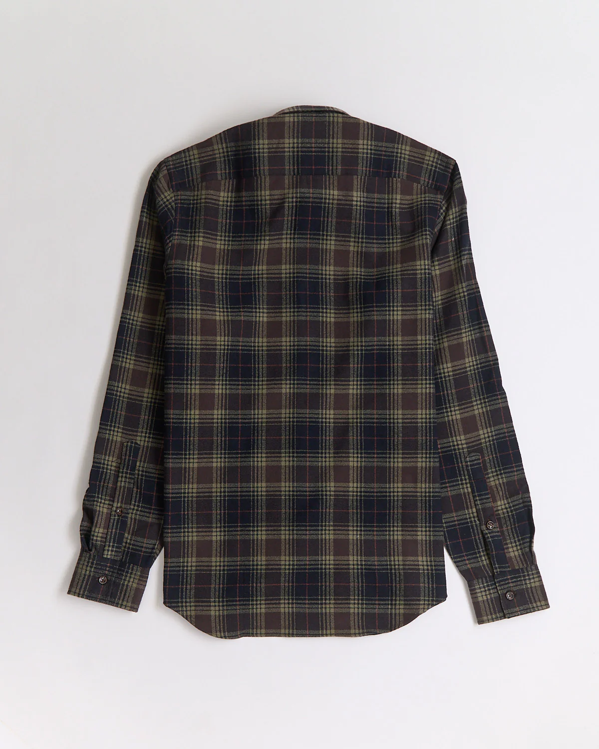 'Mammoth Flannel' Coffee Plaid Crepe Flannel Shirt - Image 4