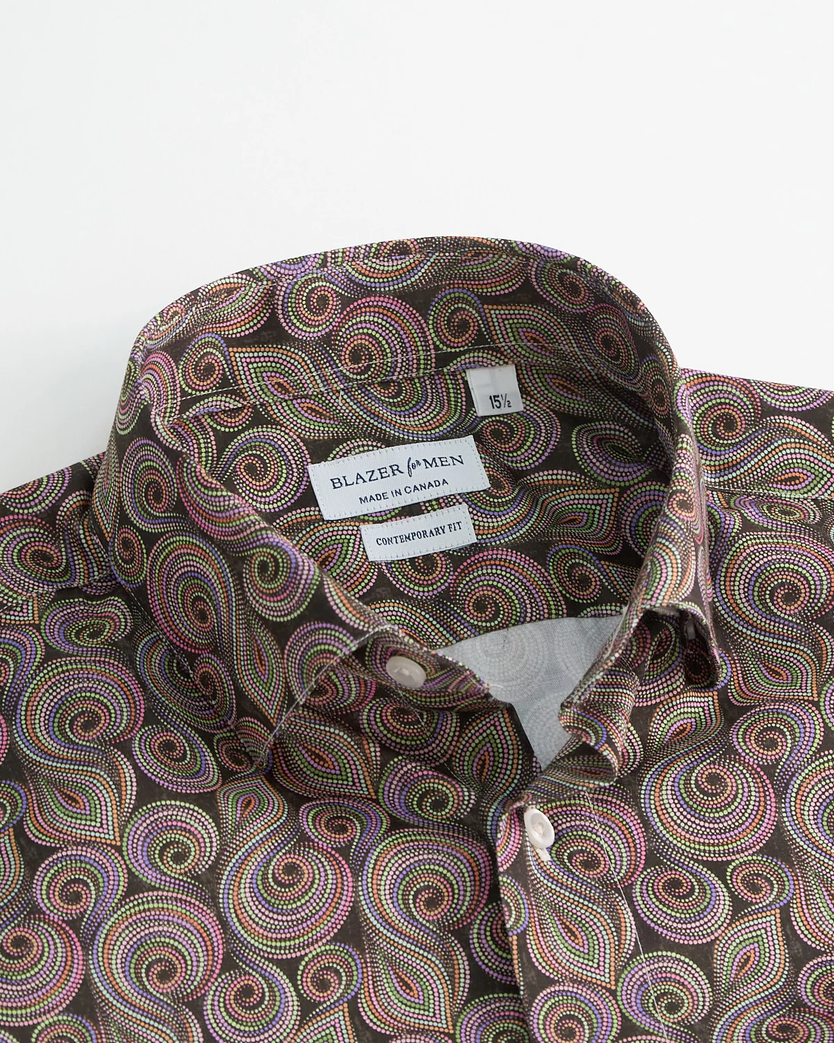 Whimsical Dots Printed Poplin Cotton Short Sleeve Shirt - Image 3