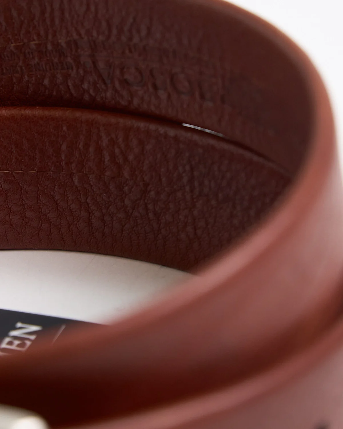 Bosca Pebble Grain Belt / Cognac - Image 3
