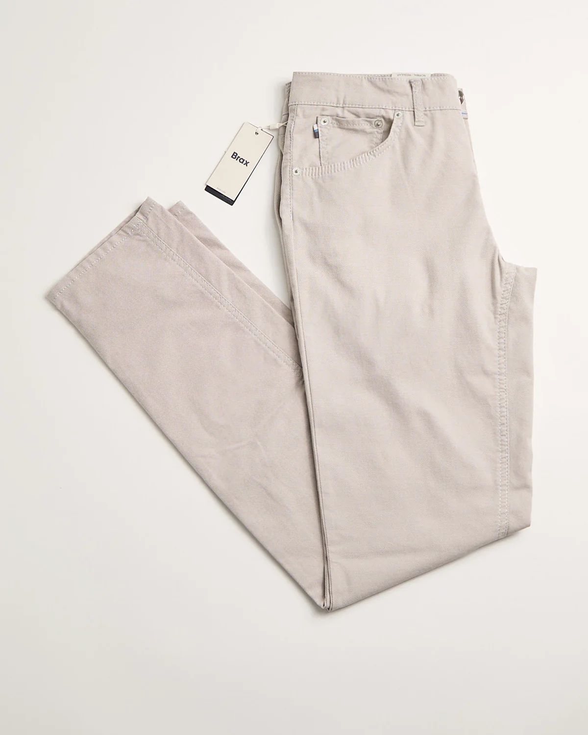 Beige Chuck Triple-Flex Cotton Stretch 5 Pocket Pants