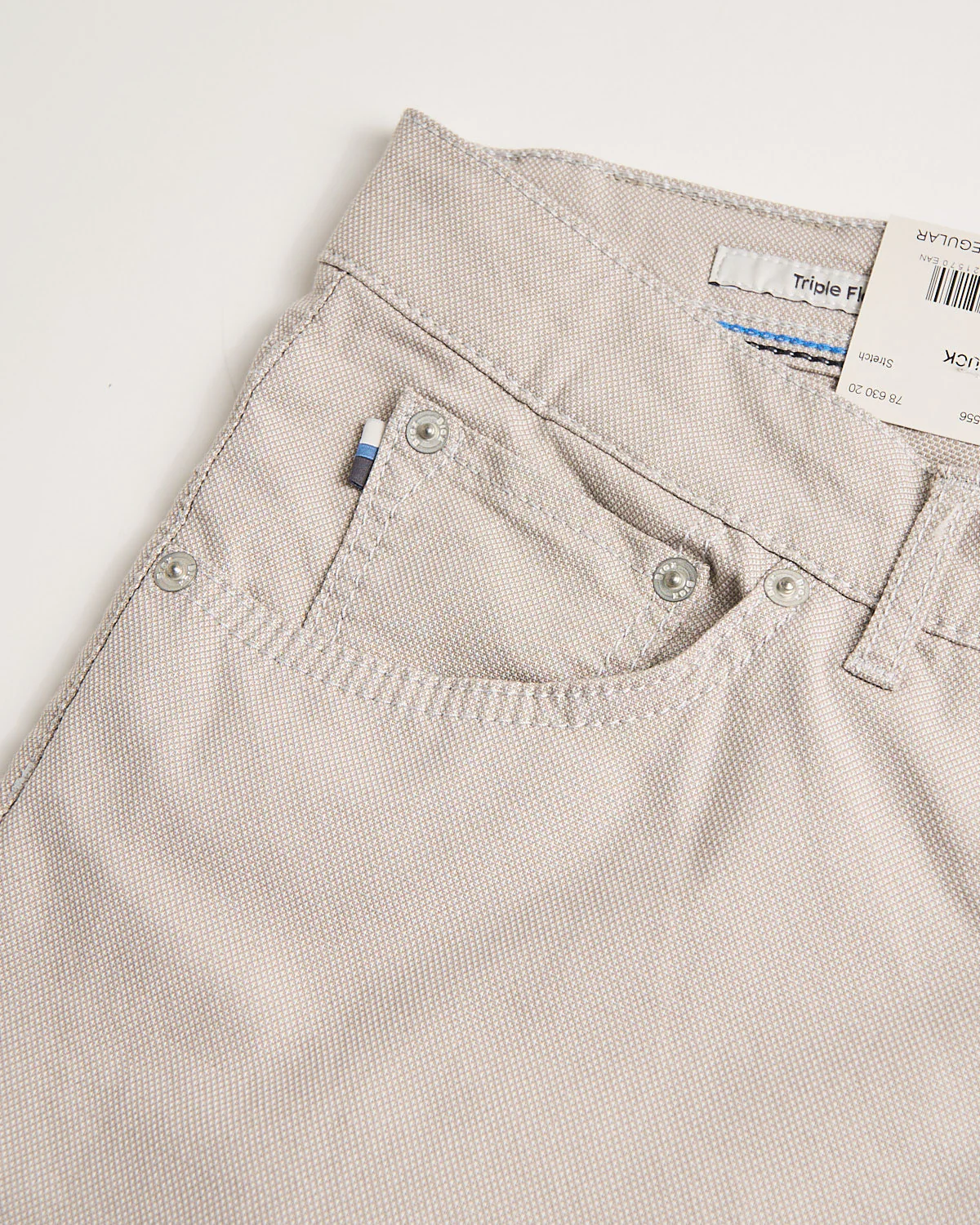 Beige Chuck Triple-Flex Cotton Stretch 5 Pocket Pants - Image 3