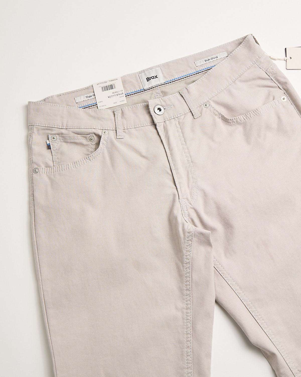 Beige Chuck Triple-Flex Cotton Stretch 5 Pocket Pants - Image 4
