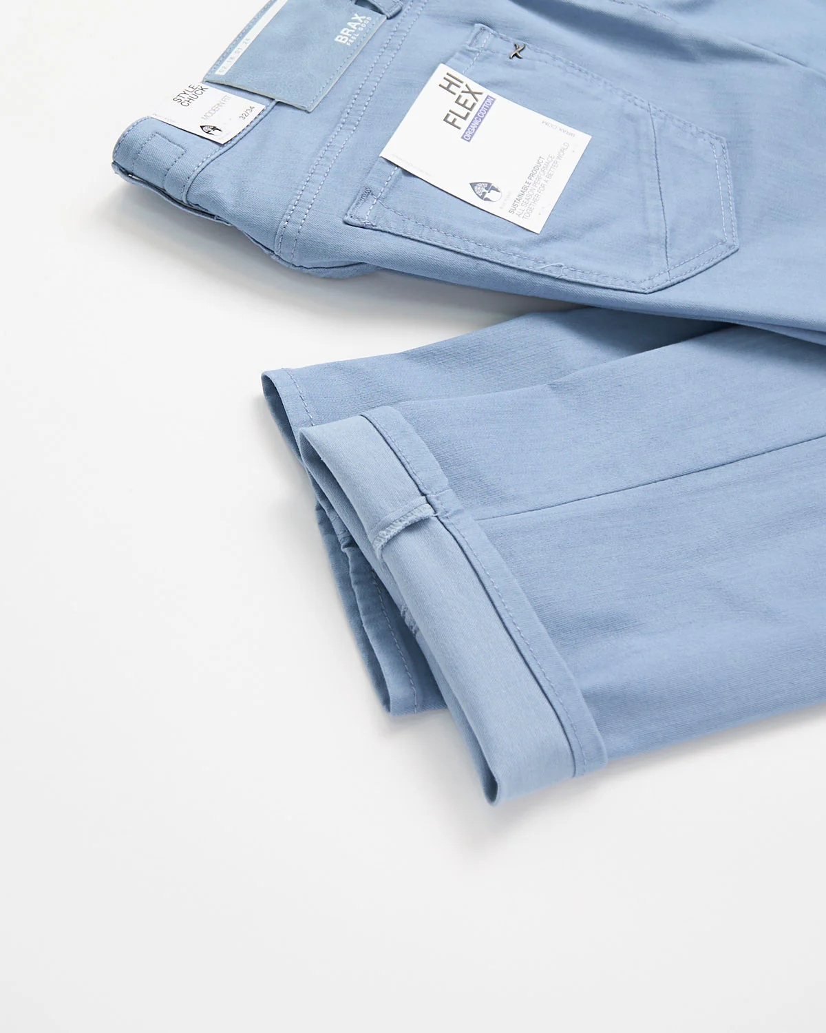 Blue Chuck Hi-Flex Stretch Cotton 5 Pocket Pants - Image 2