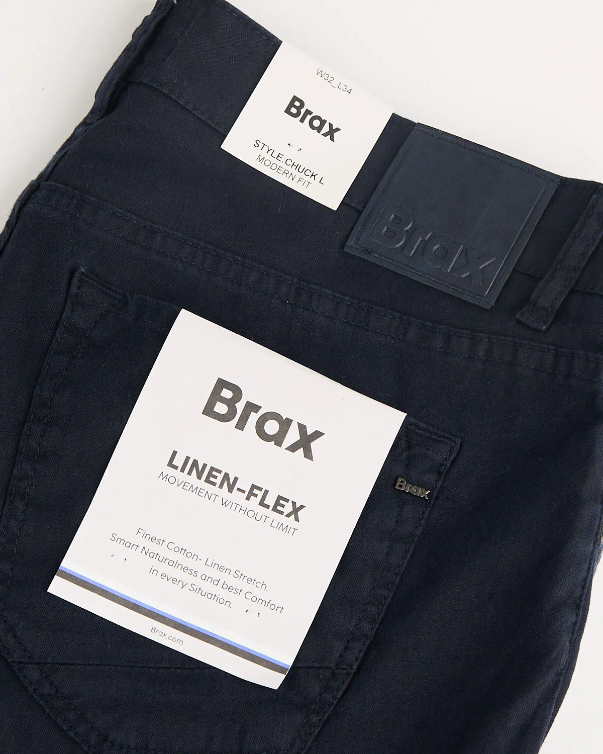 Navy Chuck Linen Flex 5 Pocket Pants - Image 5