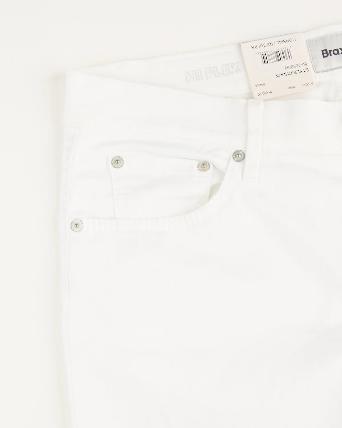 White Chuck Hi-Flex Stretch Cotton 5 Pocket Pants - Image 5