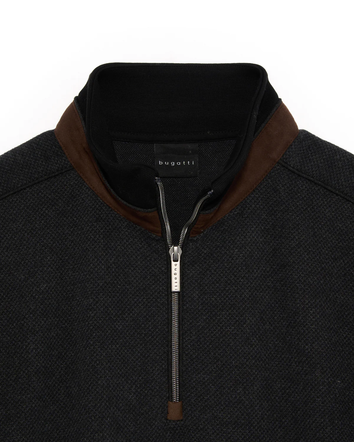 Jacquard Jersey Sporty Quarter Zip Sweater - Image 4