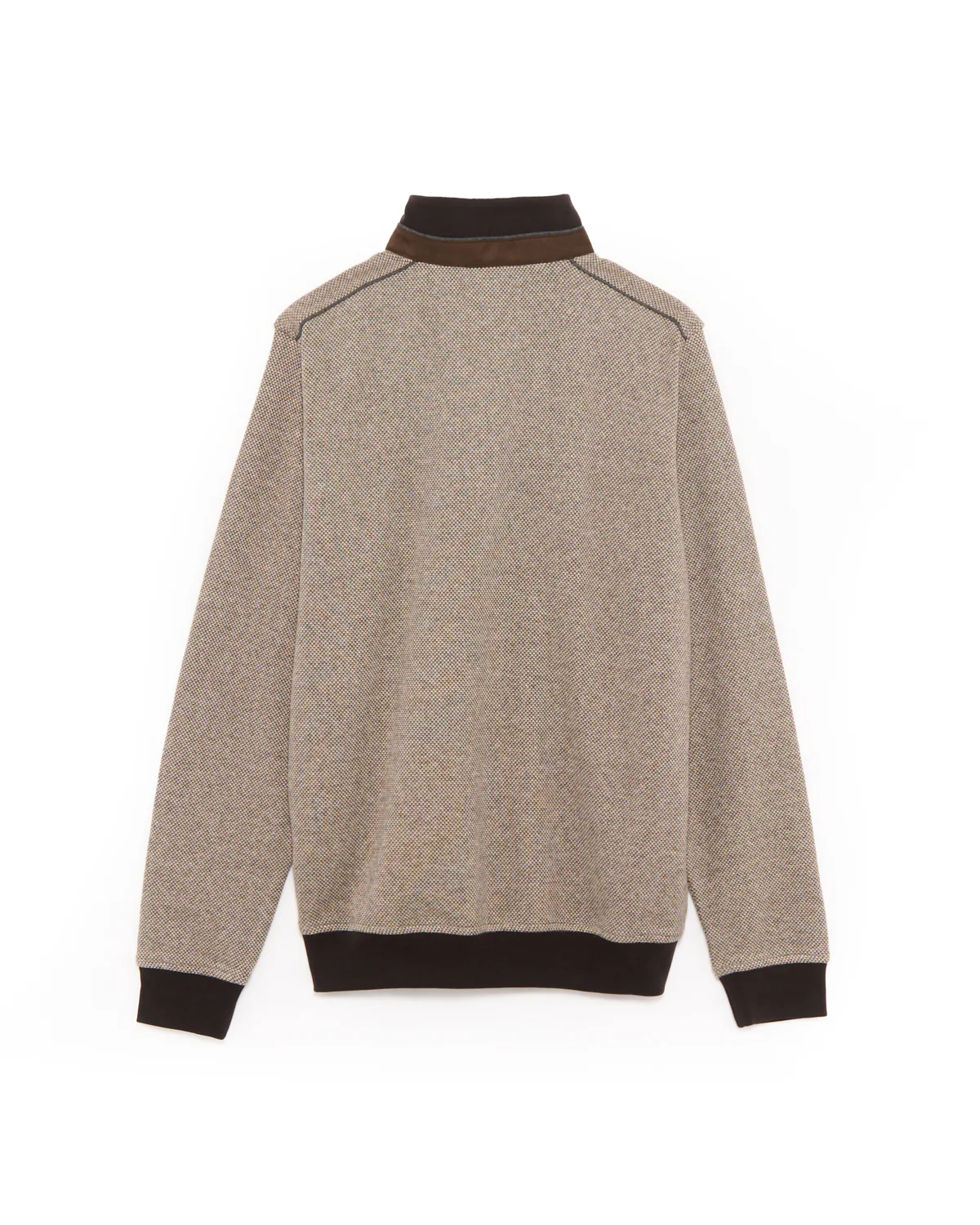 Jacquard Jersey Sporty Quarter Zip Sweater - Image 3