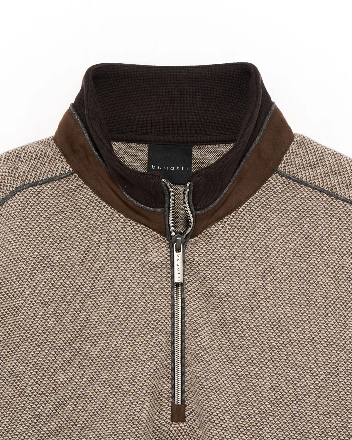 Jacquard Jersey Sporty Quarter Zip Sweater - Image 4