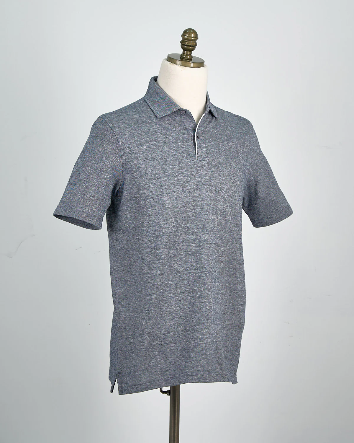 Piped Cotton & Linen Piqué Polo